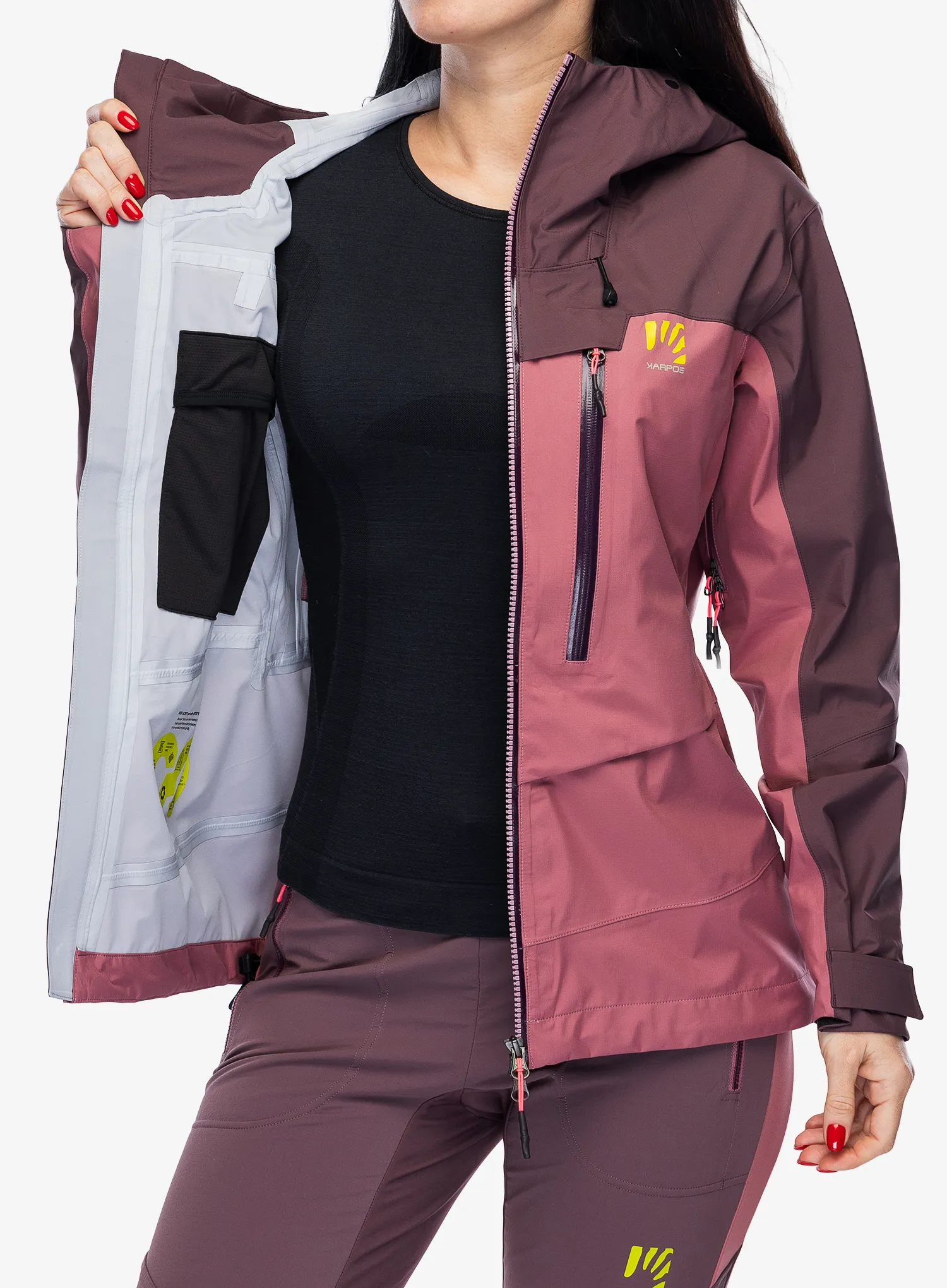 Ženska jakna za turno smučanje Karpos Midi Shell Jacket - deco rose/huckleberry