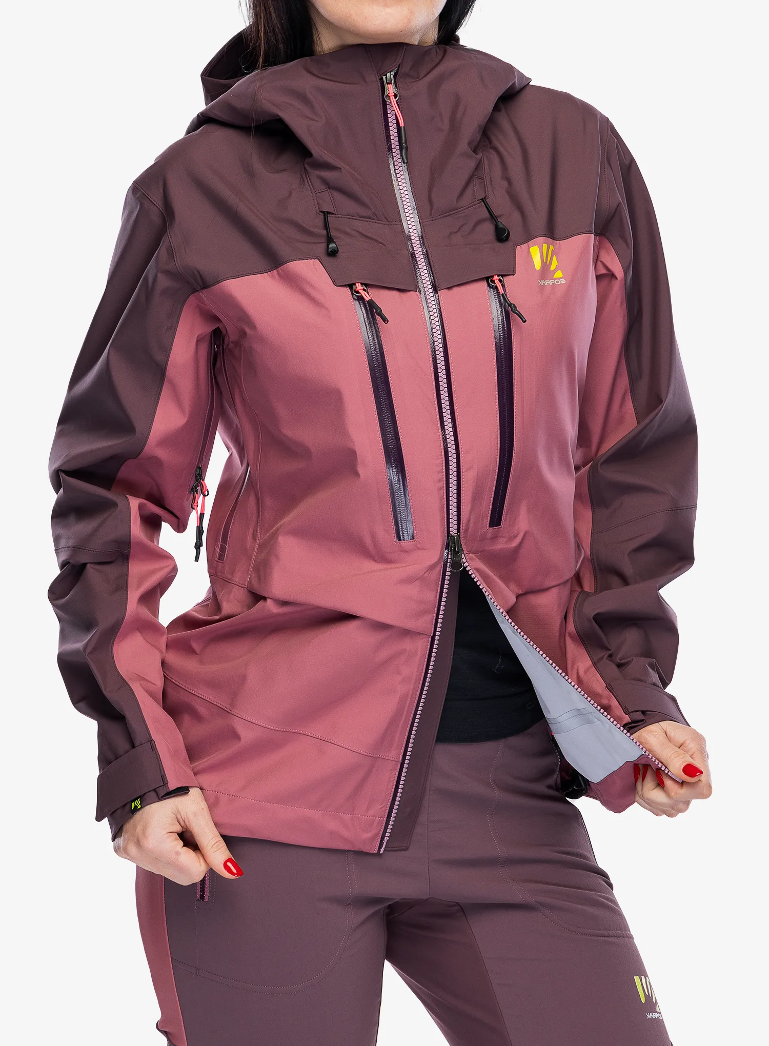 Ženska jakna za turno smučanje Karpos Midi Shell Jacket - deco rose/huckleberry