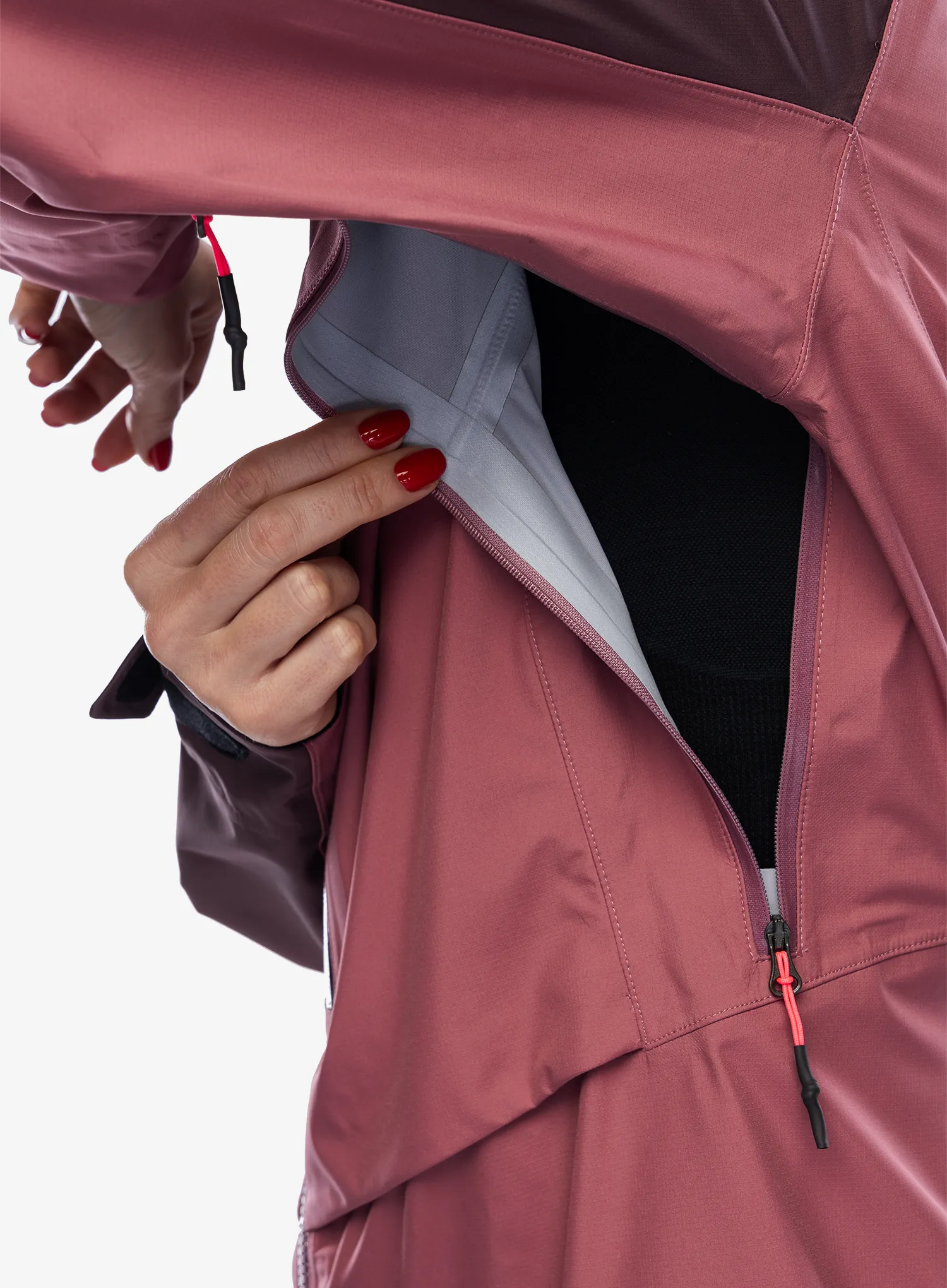 Ženska jakna za turno smučanje Karpos Midi Shell Jacket - deco rose/huckleberry