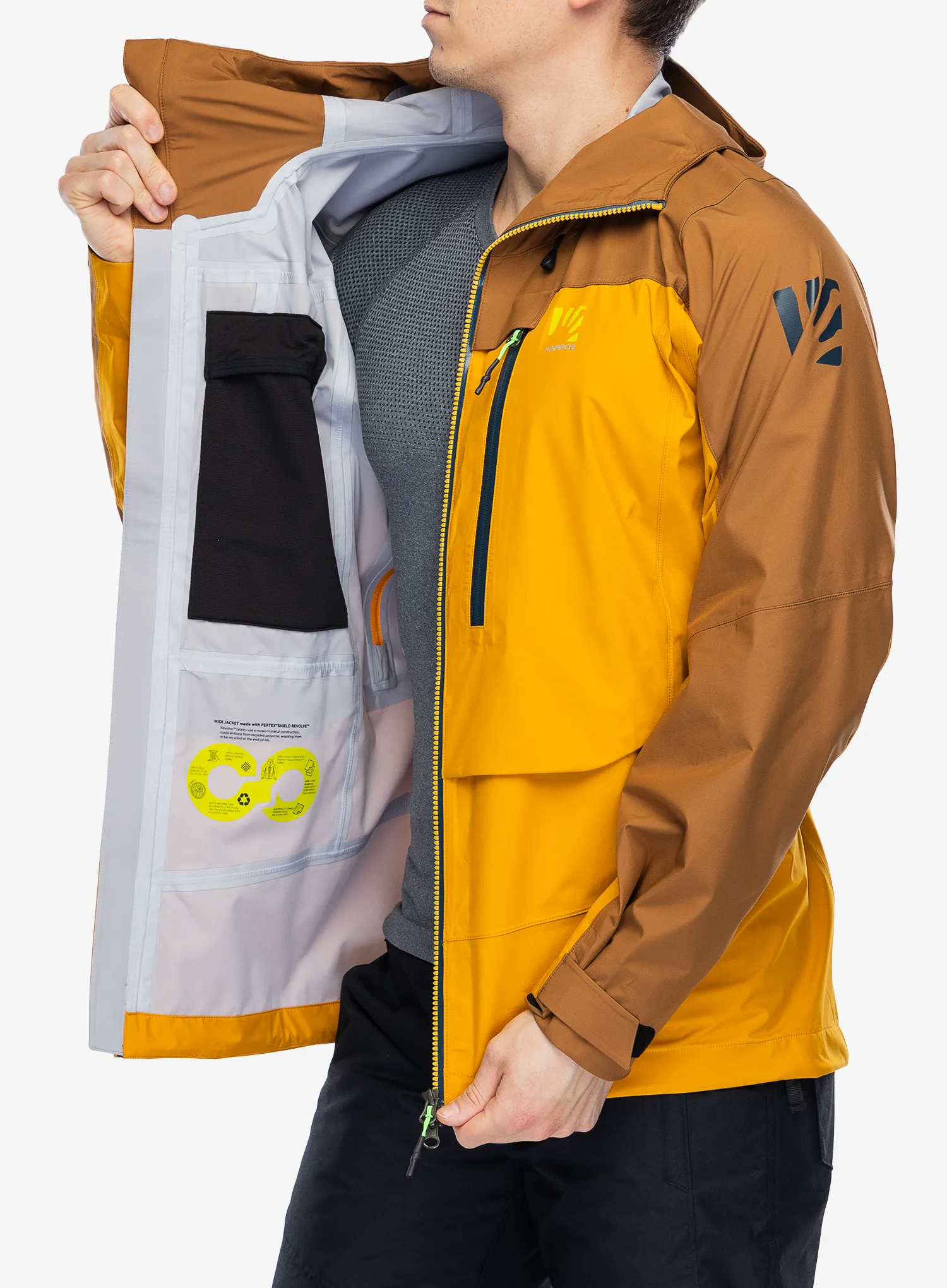 Nepremočljiva jakna Karpos Midi Shell Jacket - golden/nuthatch
