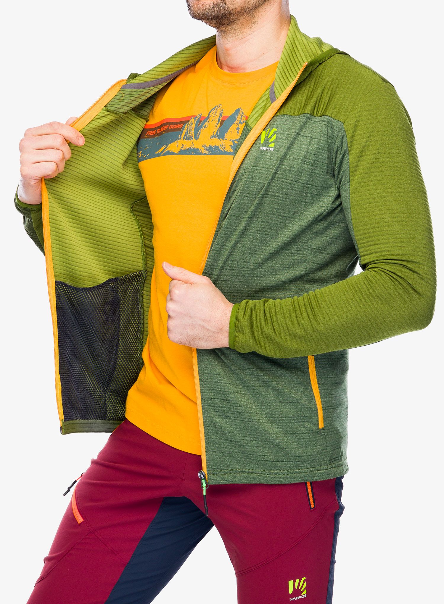 Flis Karpos Nuvolau Fleece - cedar green/rifle green
