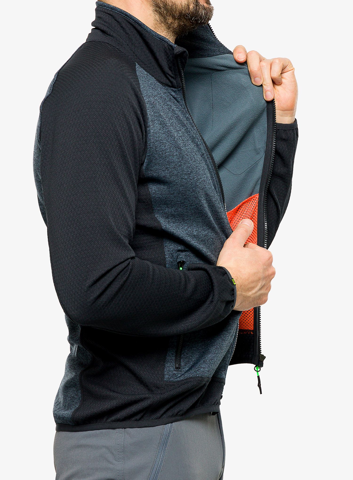 Jopica na zadrgo Karpos Odle Fleece - india ink/black