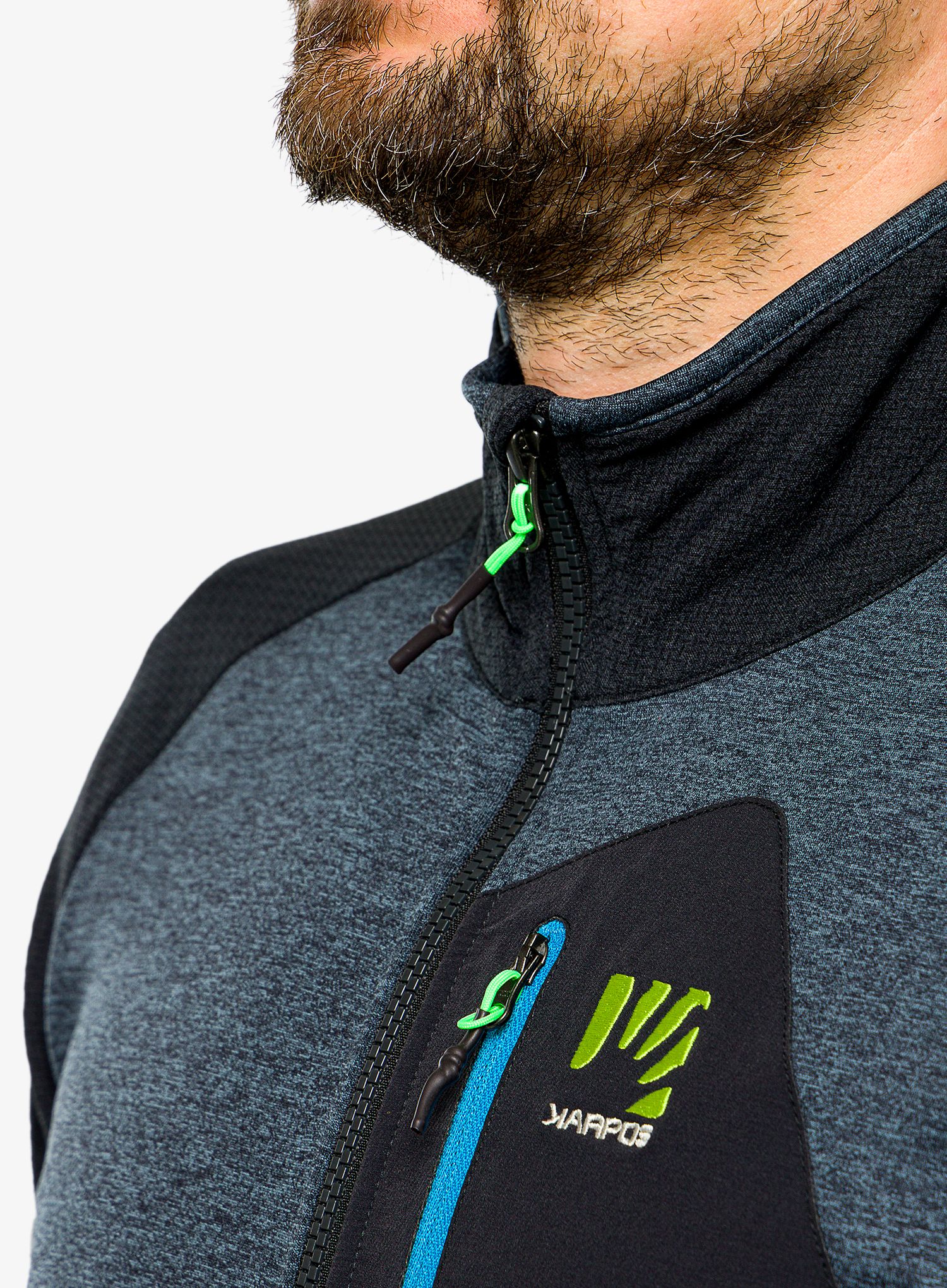 Jopica na zadrgo Karpos Odle Fleece - india ink/black