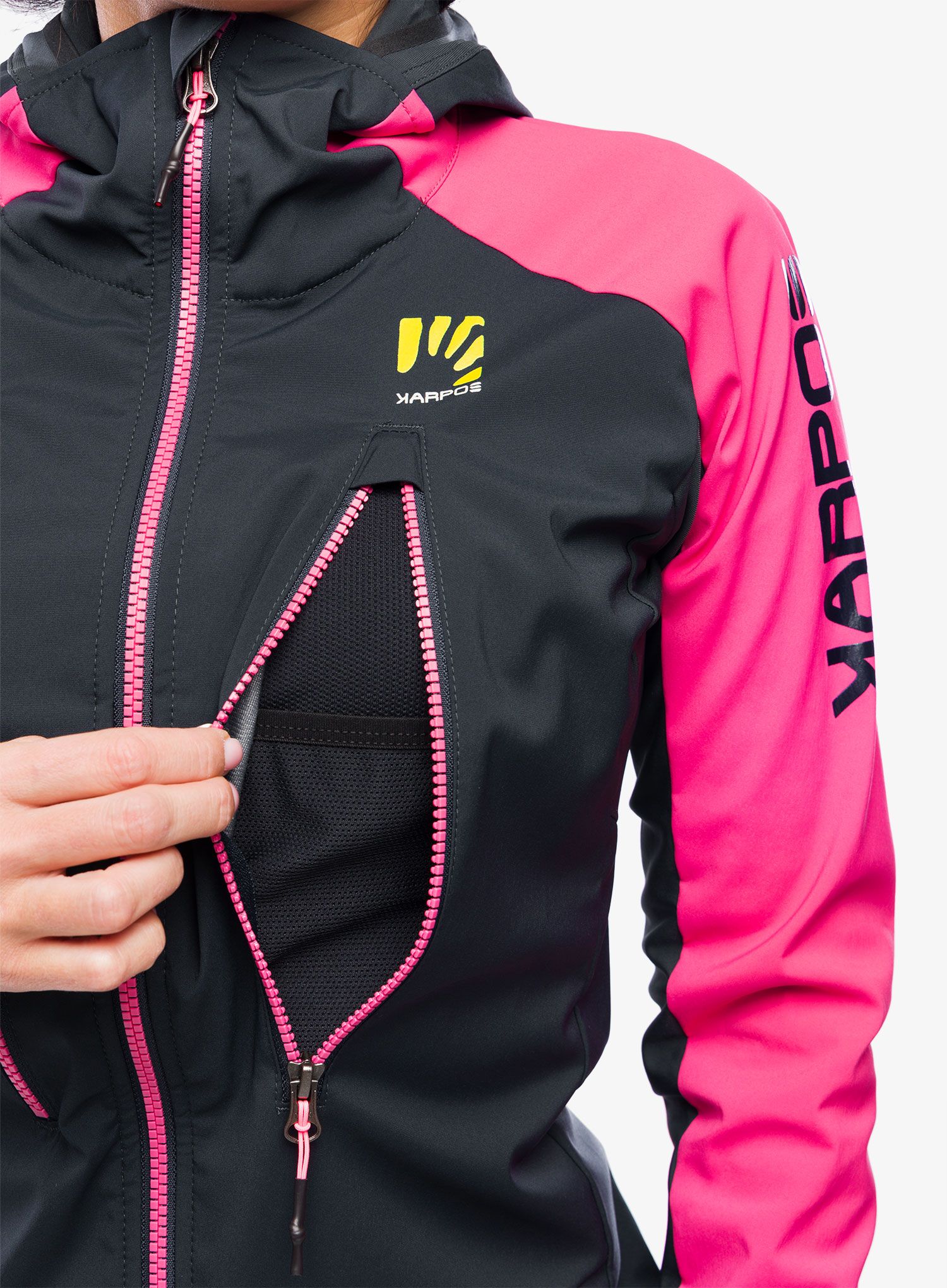 Ženska jakna za turno smučanje Karpos Piz Palu Jacket - vulcan/pink