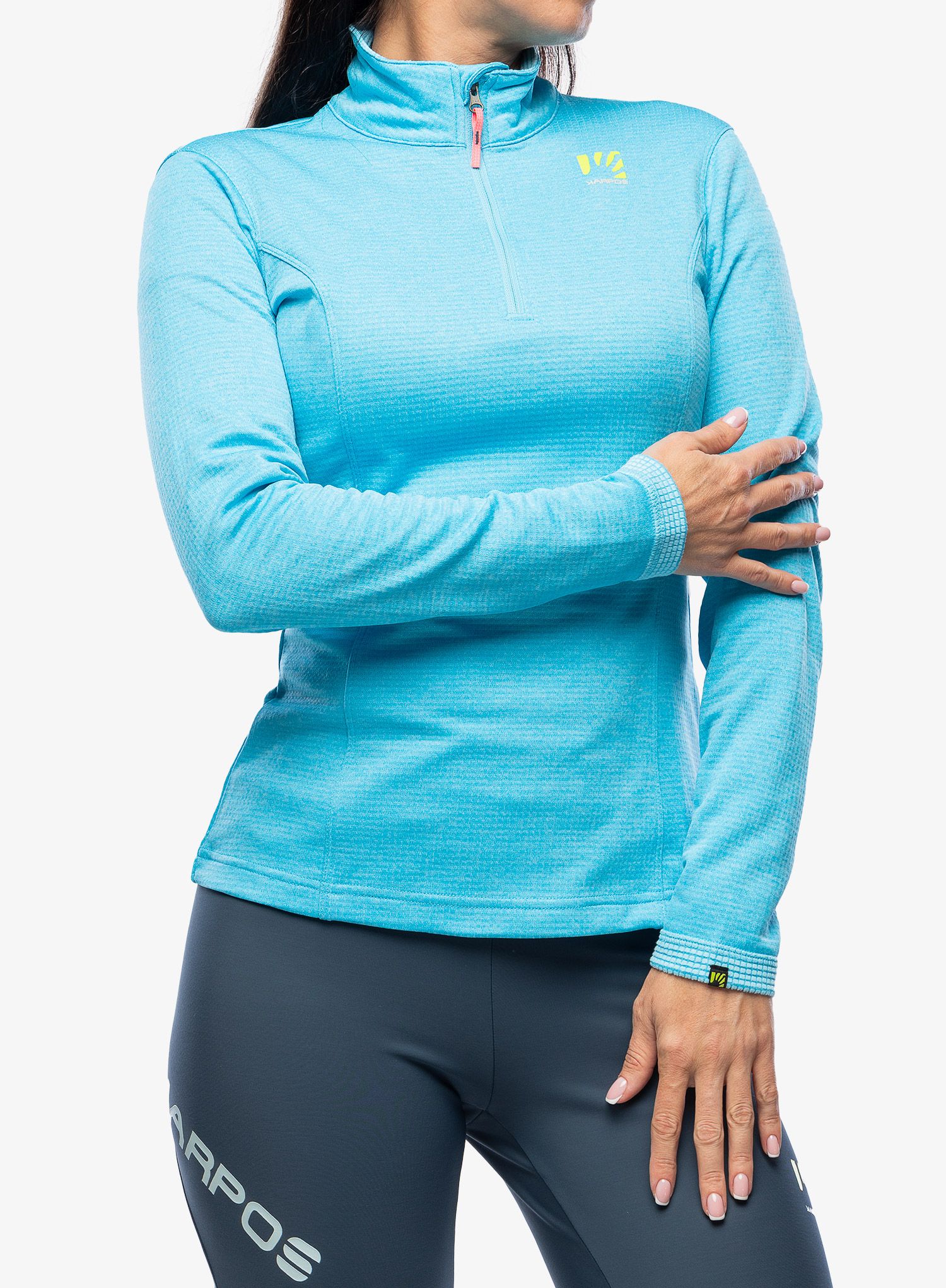 Ženska jopica brez kapuce Karpos Pizzocco Half Zip - blue atoll