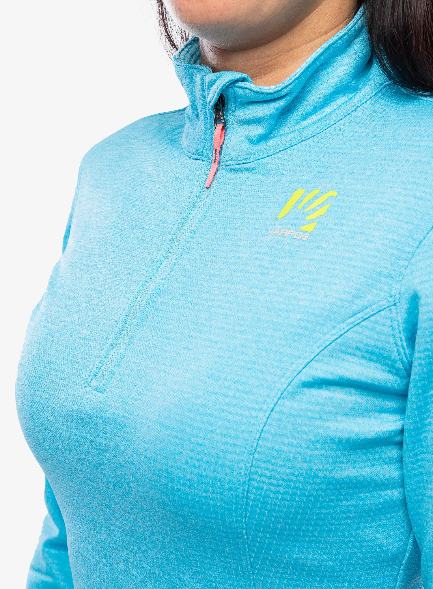 Ženska jopica brez kapuce Karpos Pizzocco Half Zip - blue atoll
