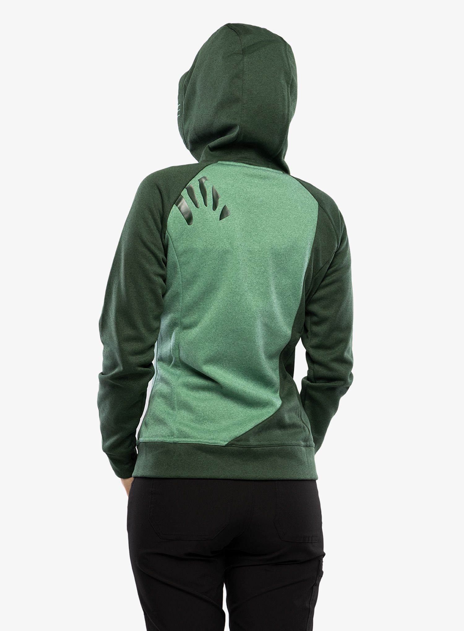 Ženski flis Karpos Pramper Zip Hoodie Fleece - frosty s/jungle green