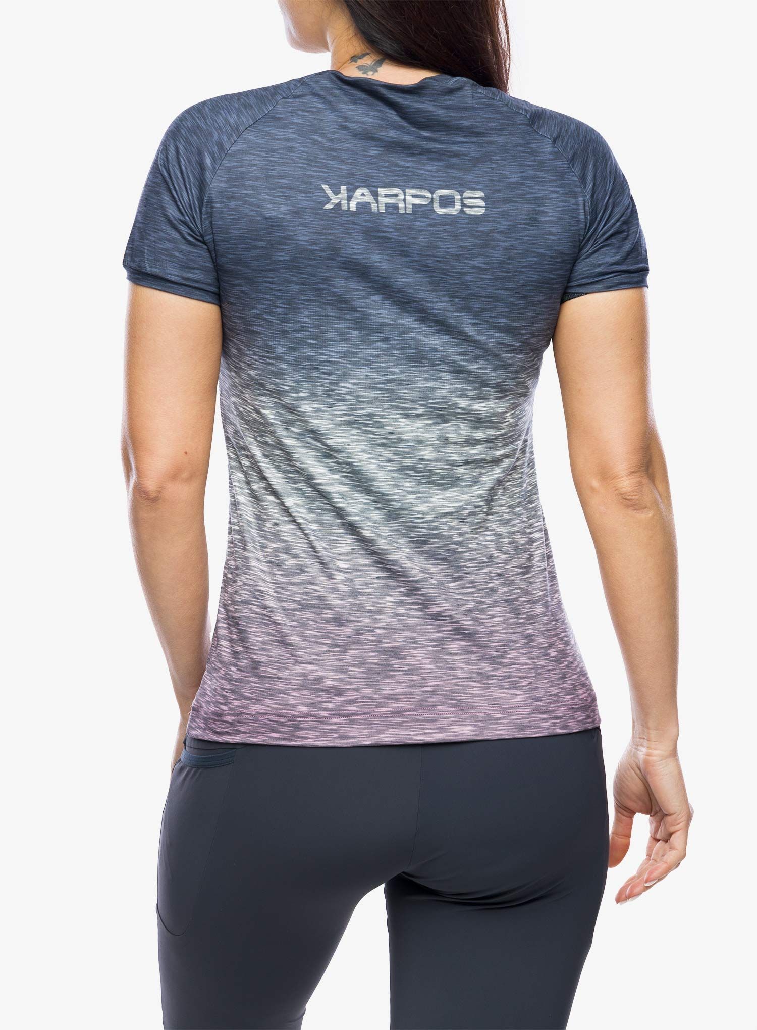 Ženska športna majica Karpos Prato Piazza Jersey - valerian/ombre blue