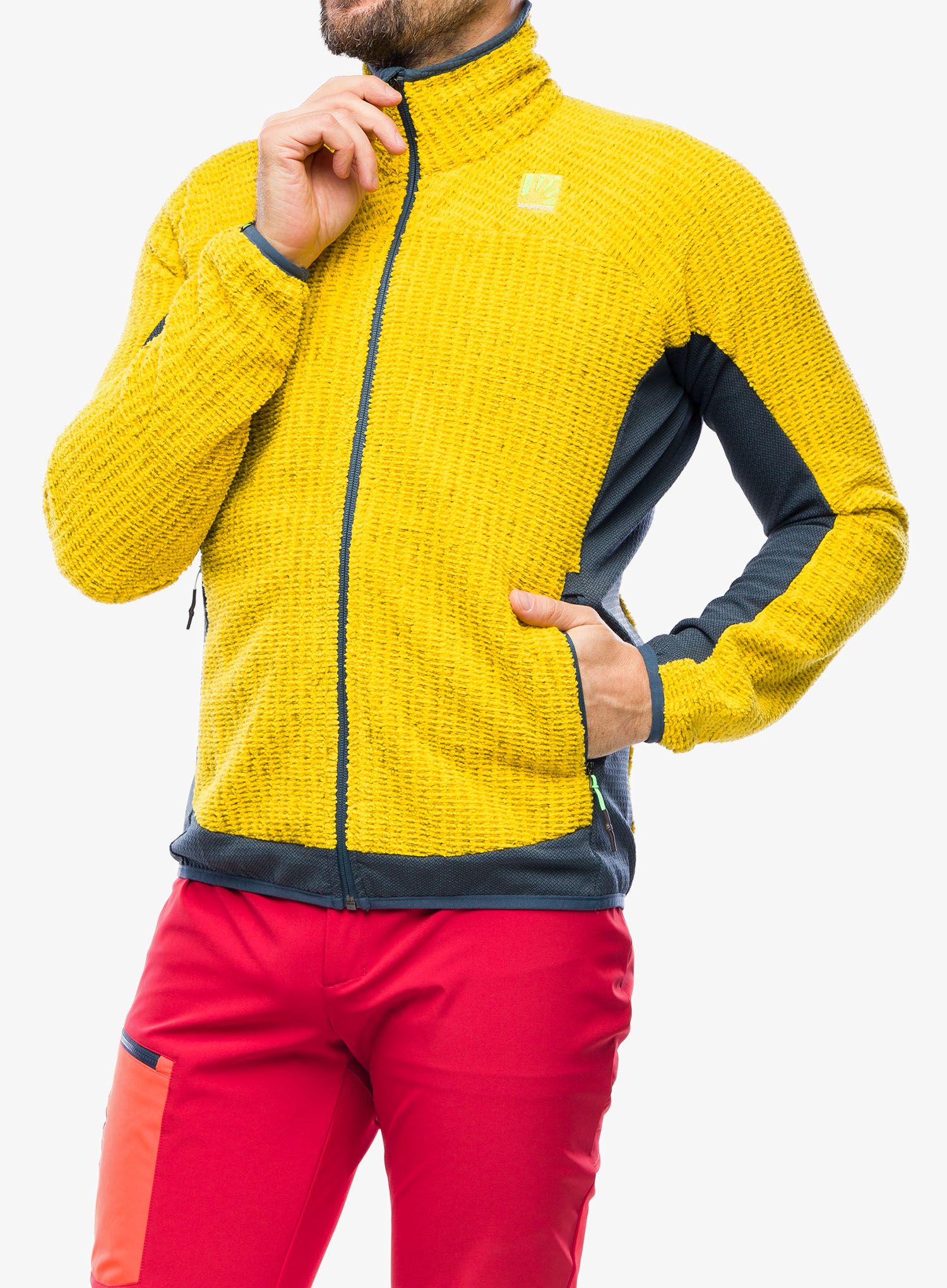 Jopica na zadrgo Karpos Rocchetta Fleece - sulphur/midnight