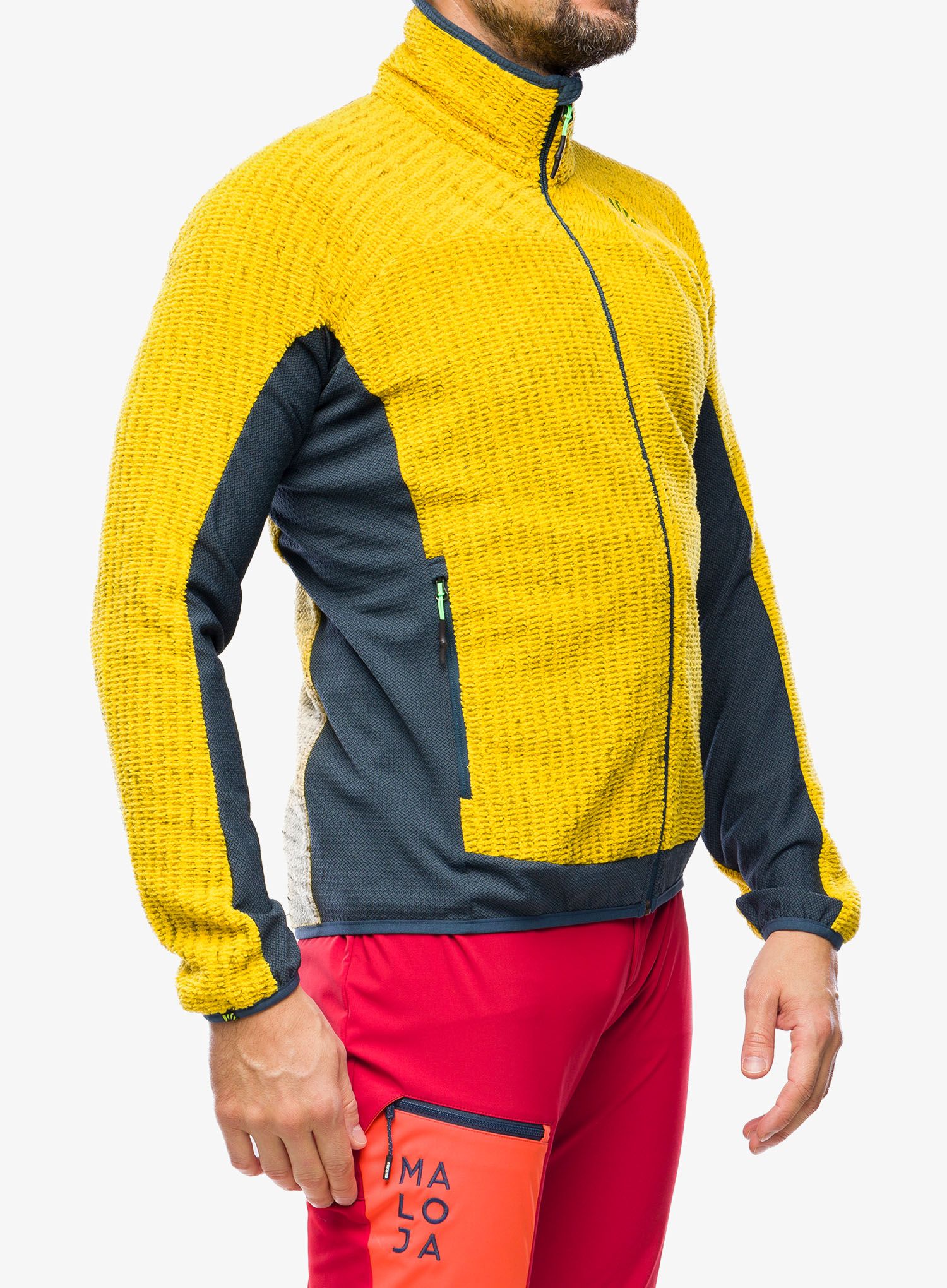 Jopica na zadrgo Karpos Rocchetta Fleece - sulphur/midnight