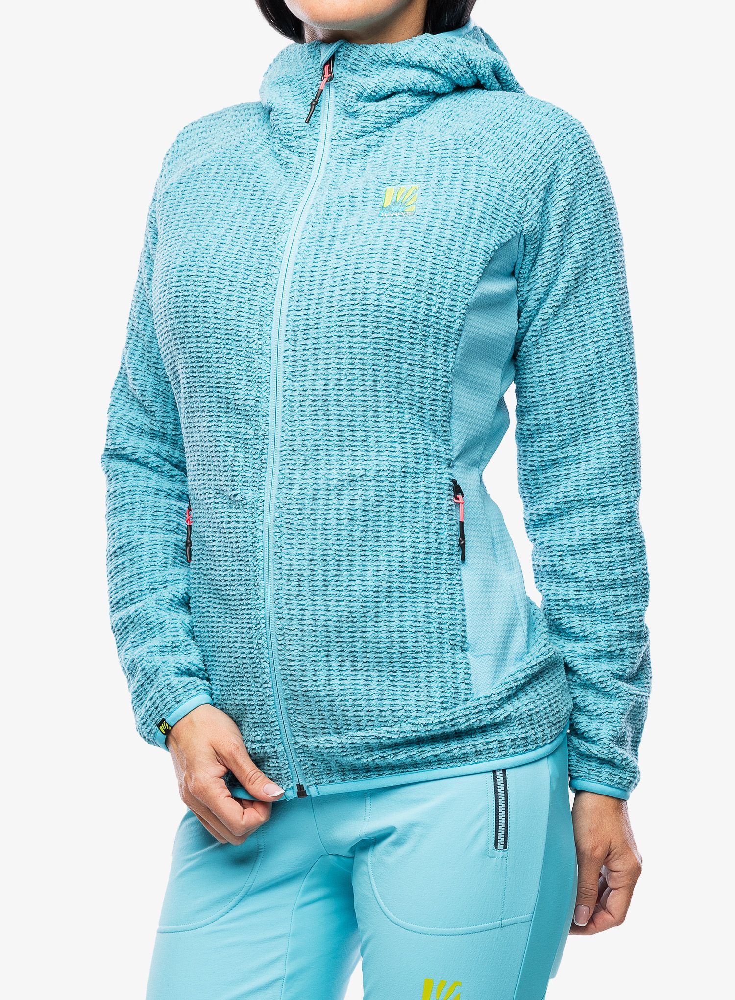 Ženski flis Karpos Rocchetta Hoodie Fleece - blue atoll