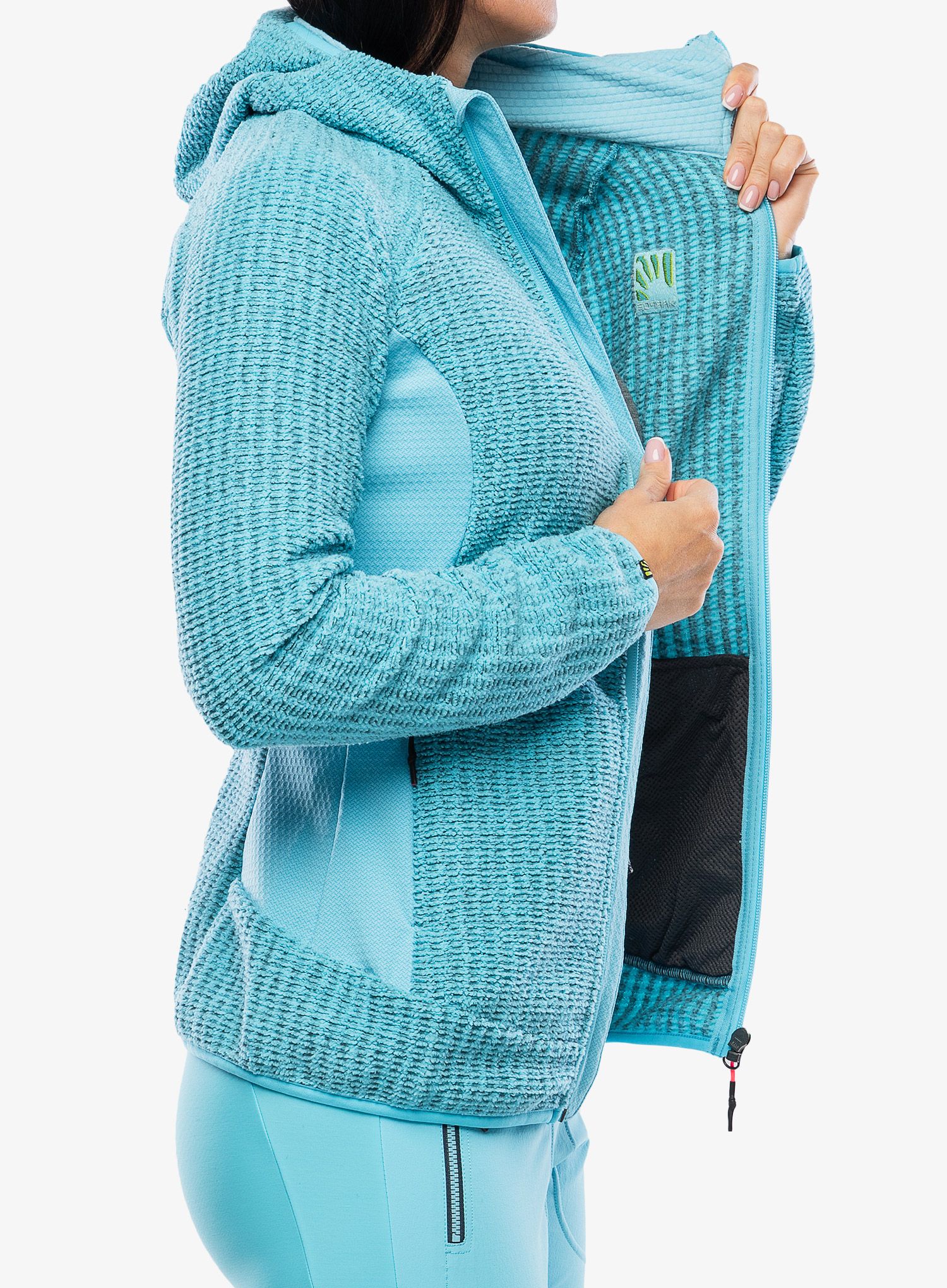 Ženski flis Karpos Rocchetta Hoodie Fleece - blue atoll