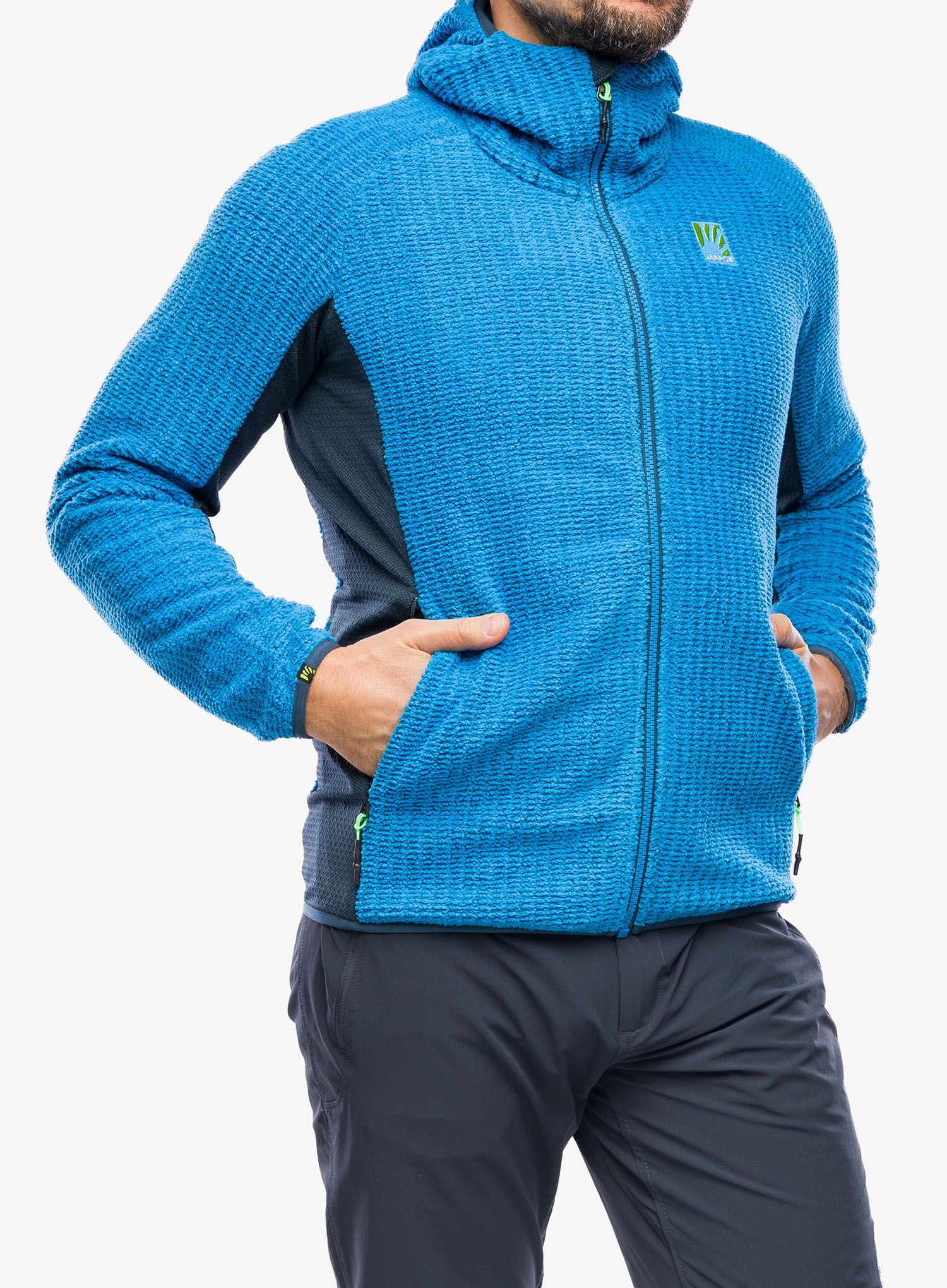 Jopica s kapuco Karpos Rocchetta Hoodie Fleece - diva blue/midnight