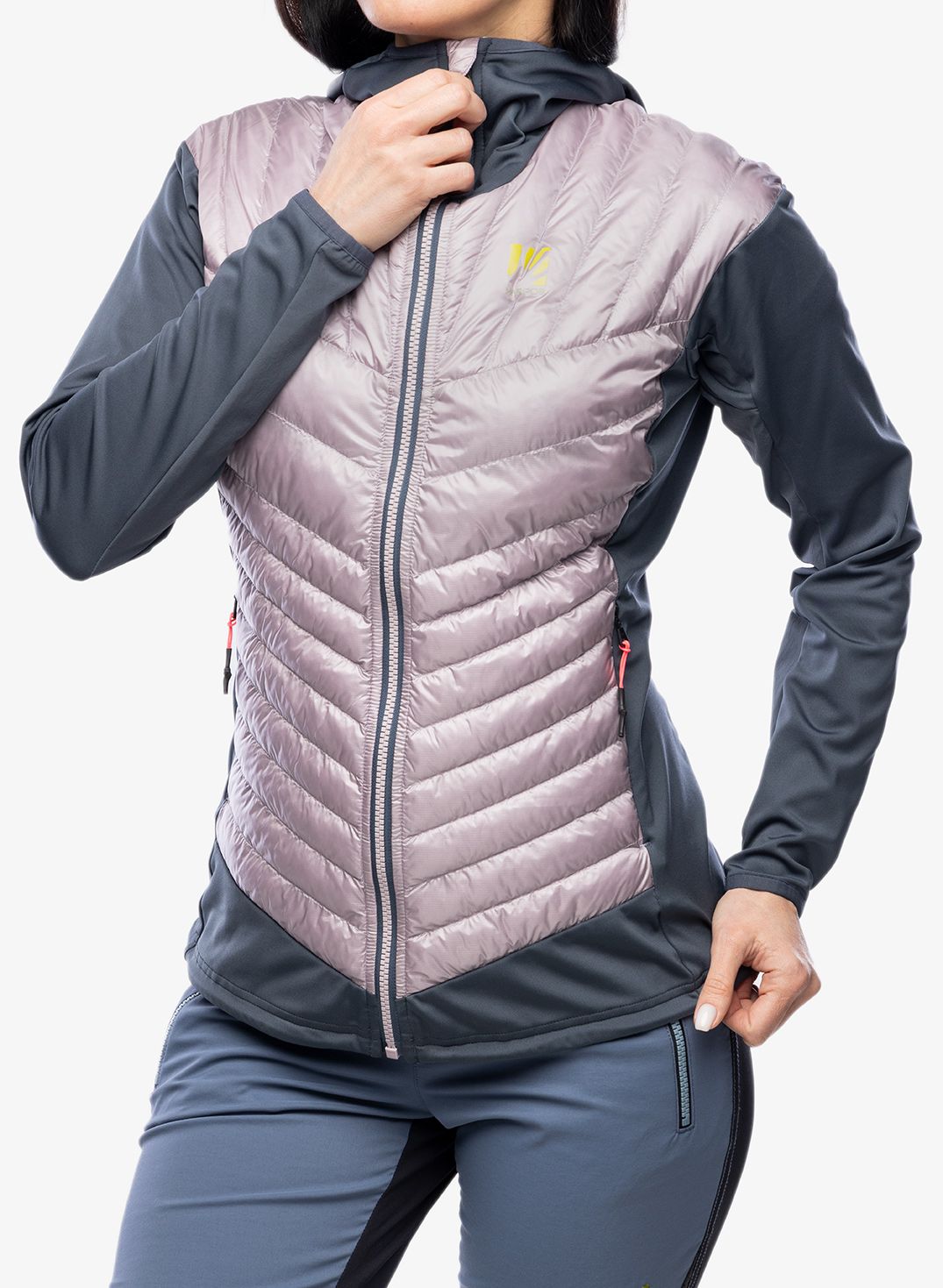 Ženska hibridna jakna Karpos Sass De Mura Jacket - nirvana/ombre blue