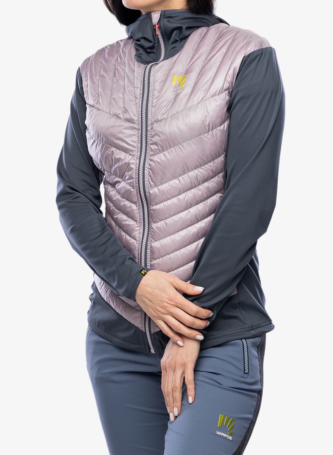 Ženska hibridna jakna Karpos Sass De Mura Jacket - nirvana/ombre blue