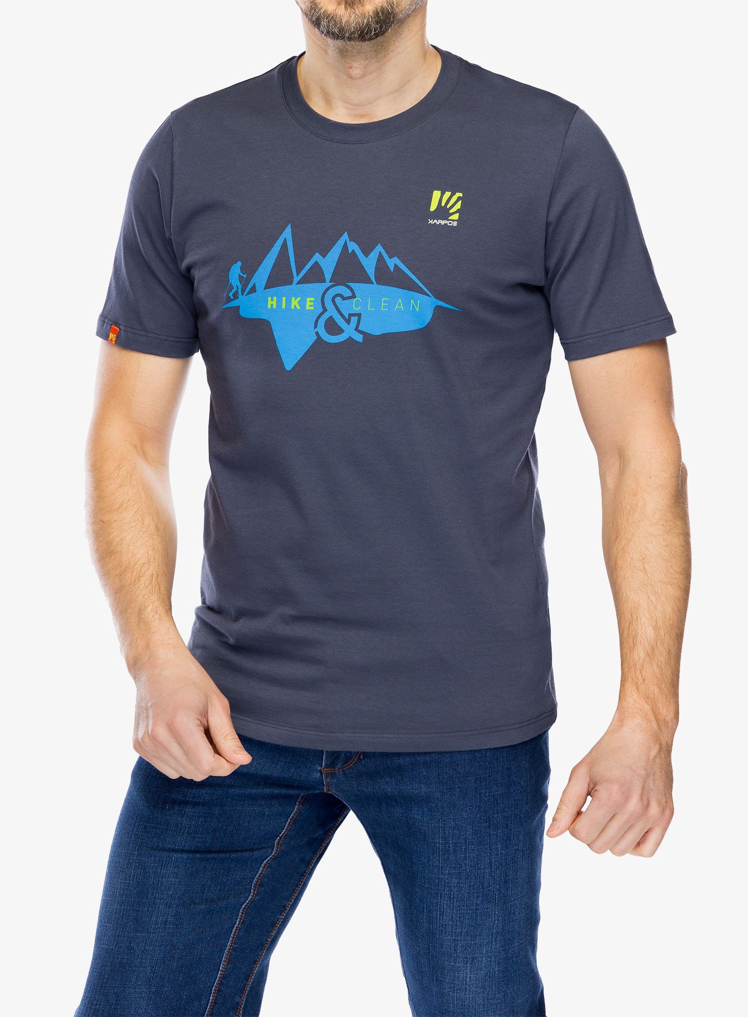 Bombažna majica Karpos Sport&Clean T-Shirt - hike/ombre blue