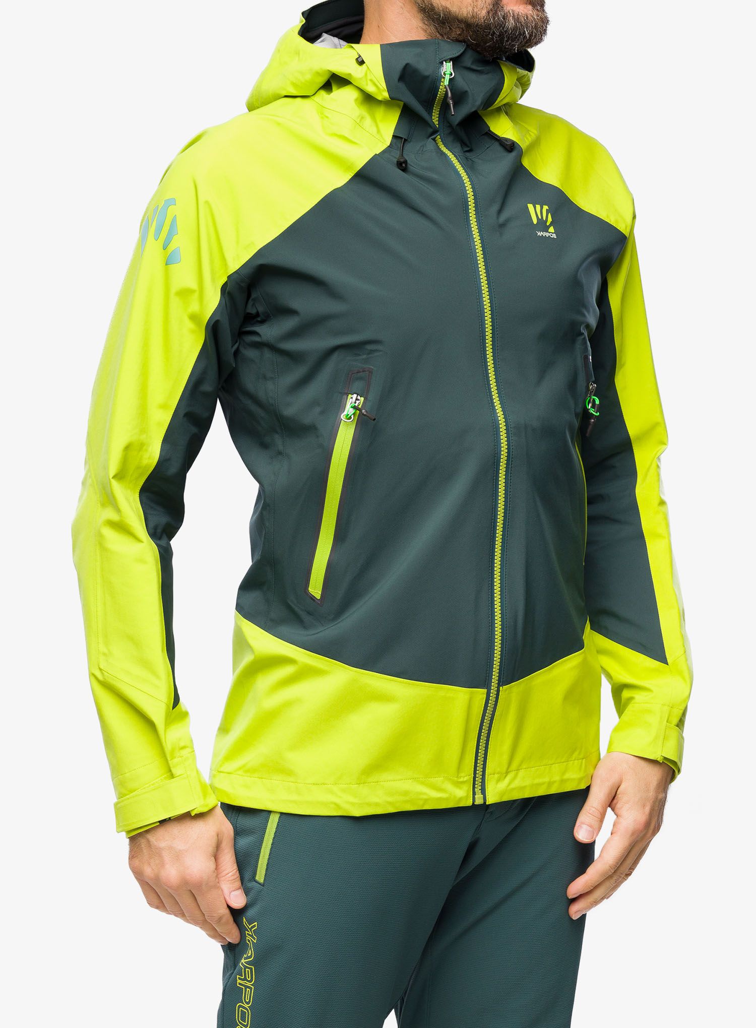Jakna za turno smučanje Karpos Storm Evo Jacket - forest/kiwi colada