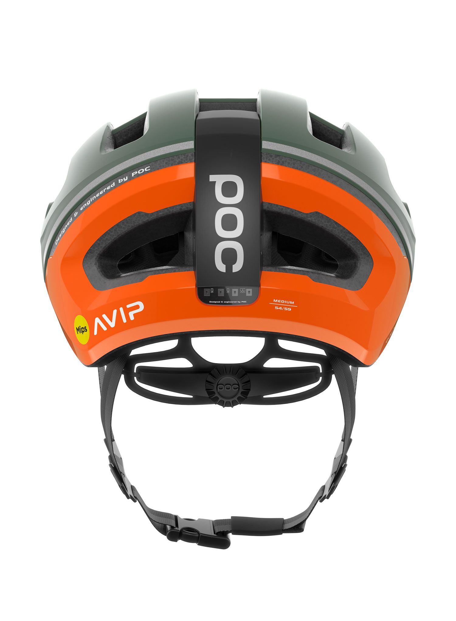 Kolesarska čelada POC Omne Beacon Mips - fluo orange/epidote green matt