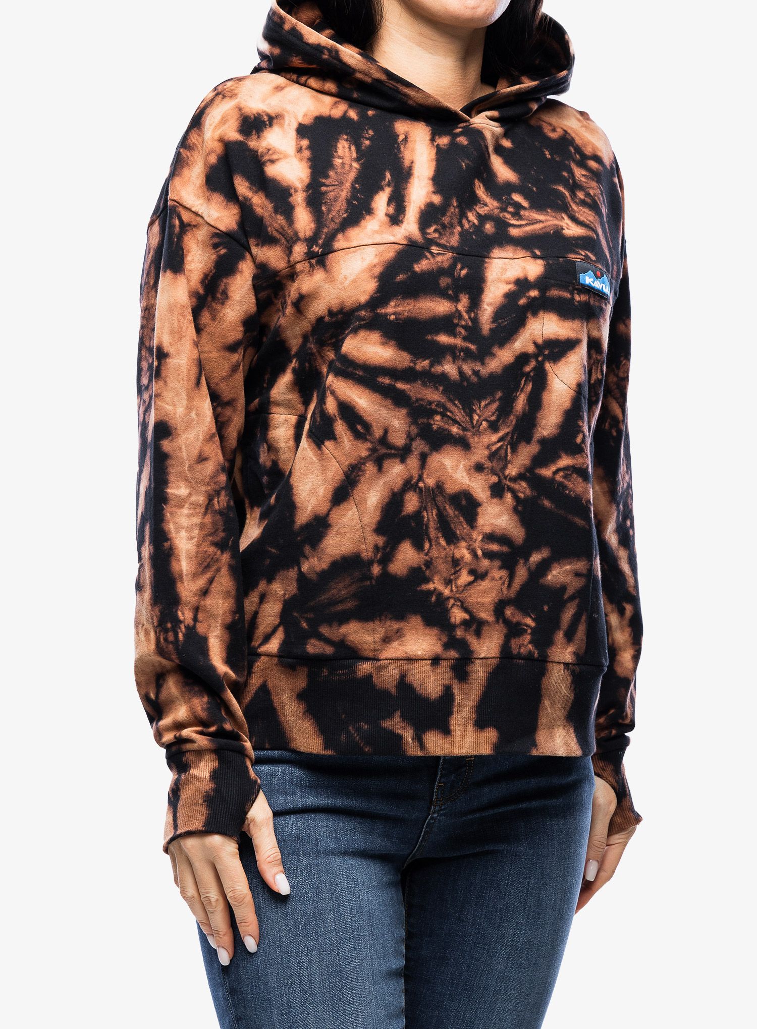 Ženska jopa s kapuco Kavu En Route - range tie dye