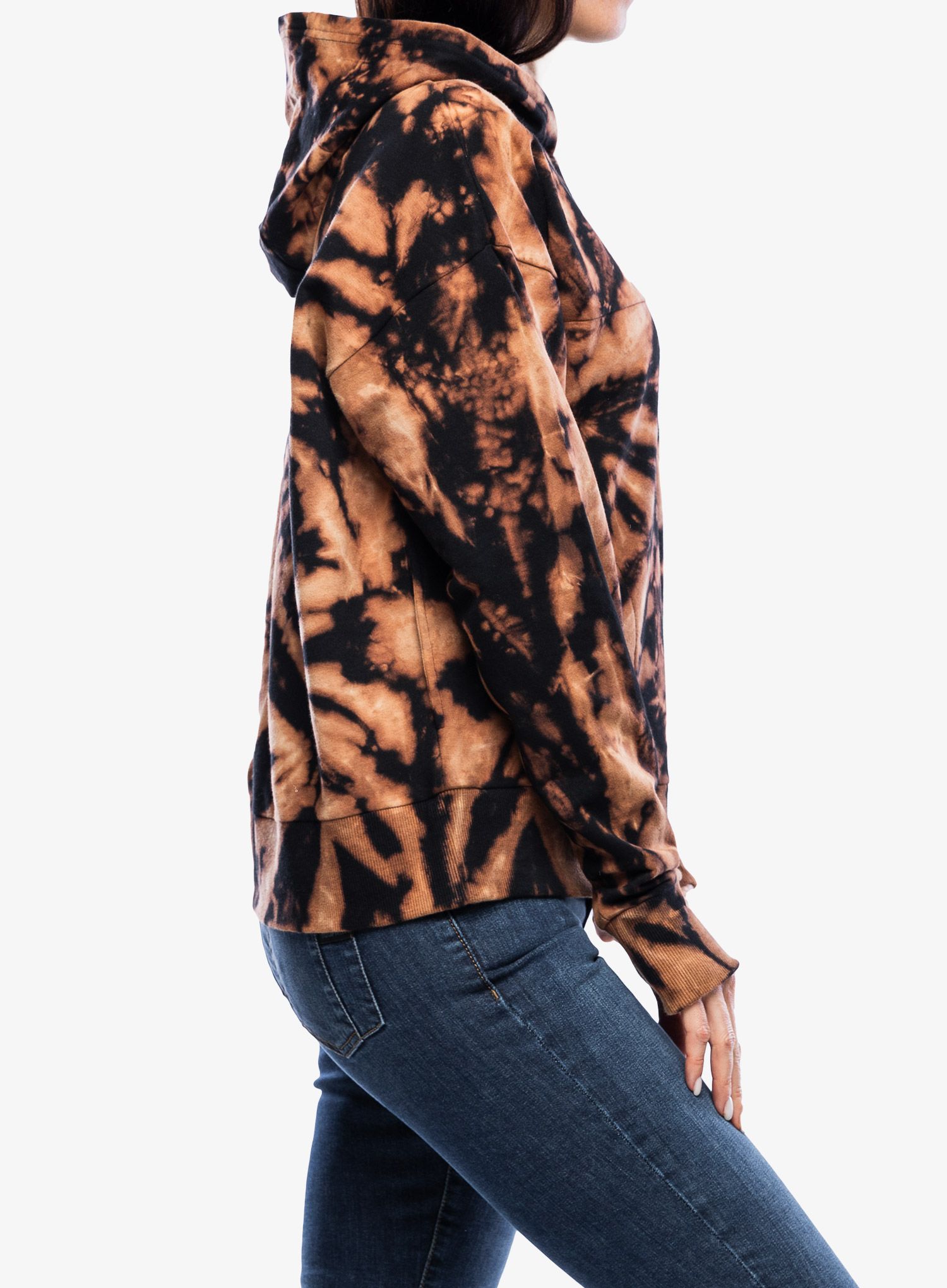 Ženska jopa s kapuco Kavu En Route - range tie dye