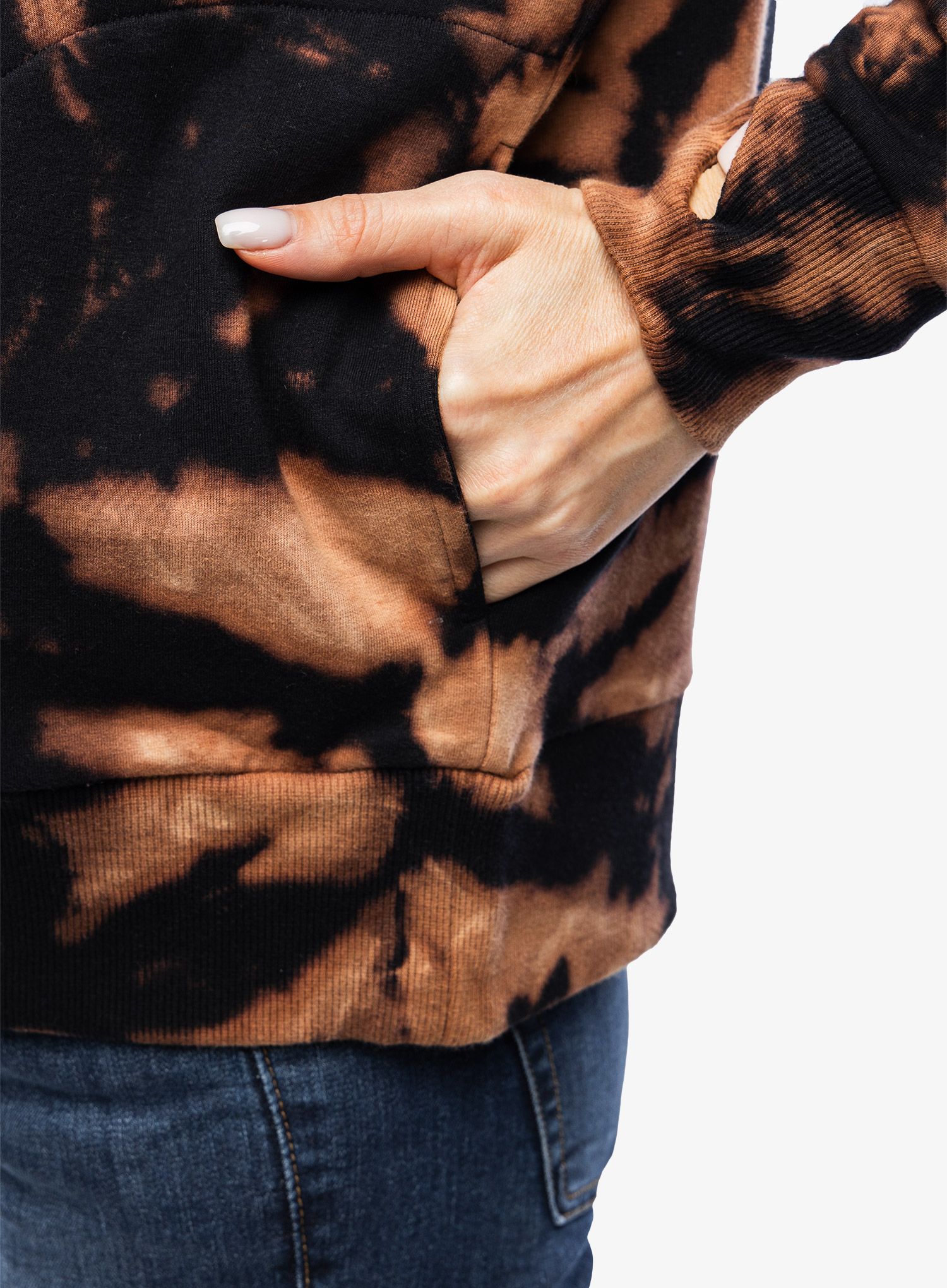 Ženska jopa s kapuco Kavu En Route - range tie dye