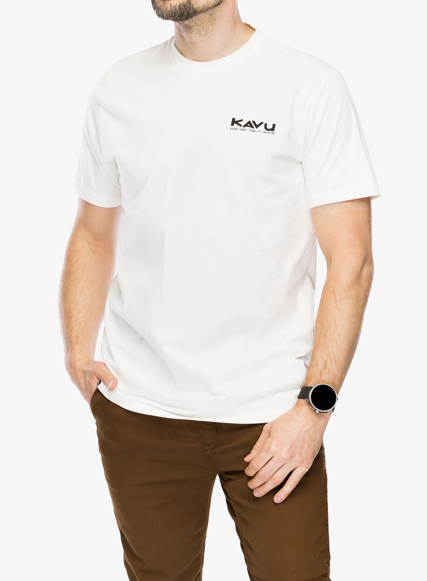 Bombažna majica Kavu Klear Above Etch Art - off white