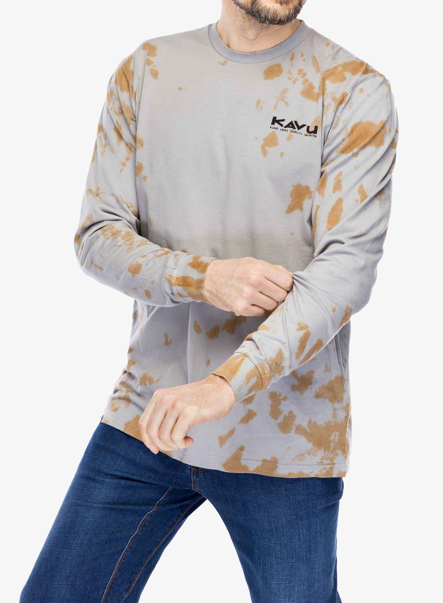 Majica z dolgimi rokavi Kavu LS Etch Art - moonstone tie dye