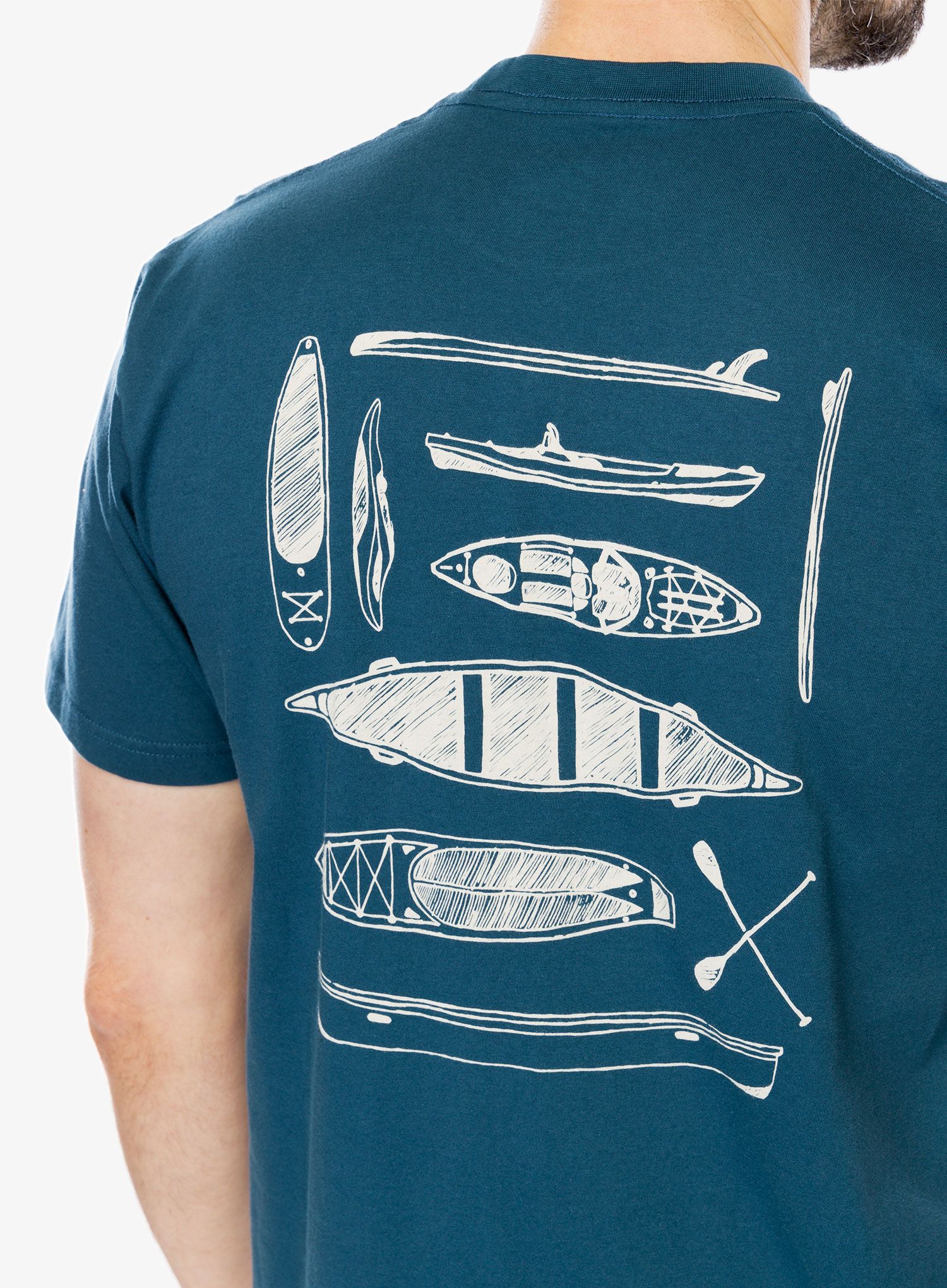 Majica s potiskom Kavu Paddle Out - agean