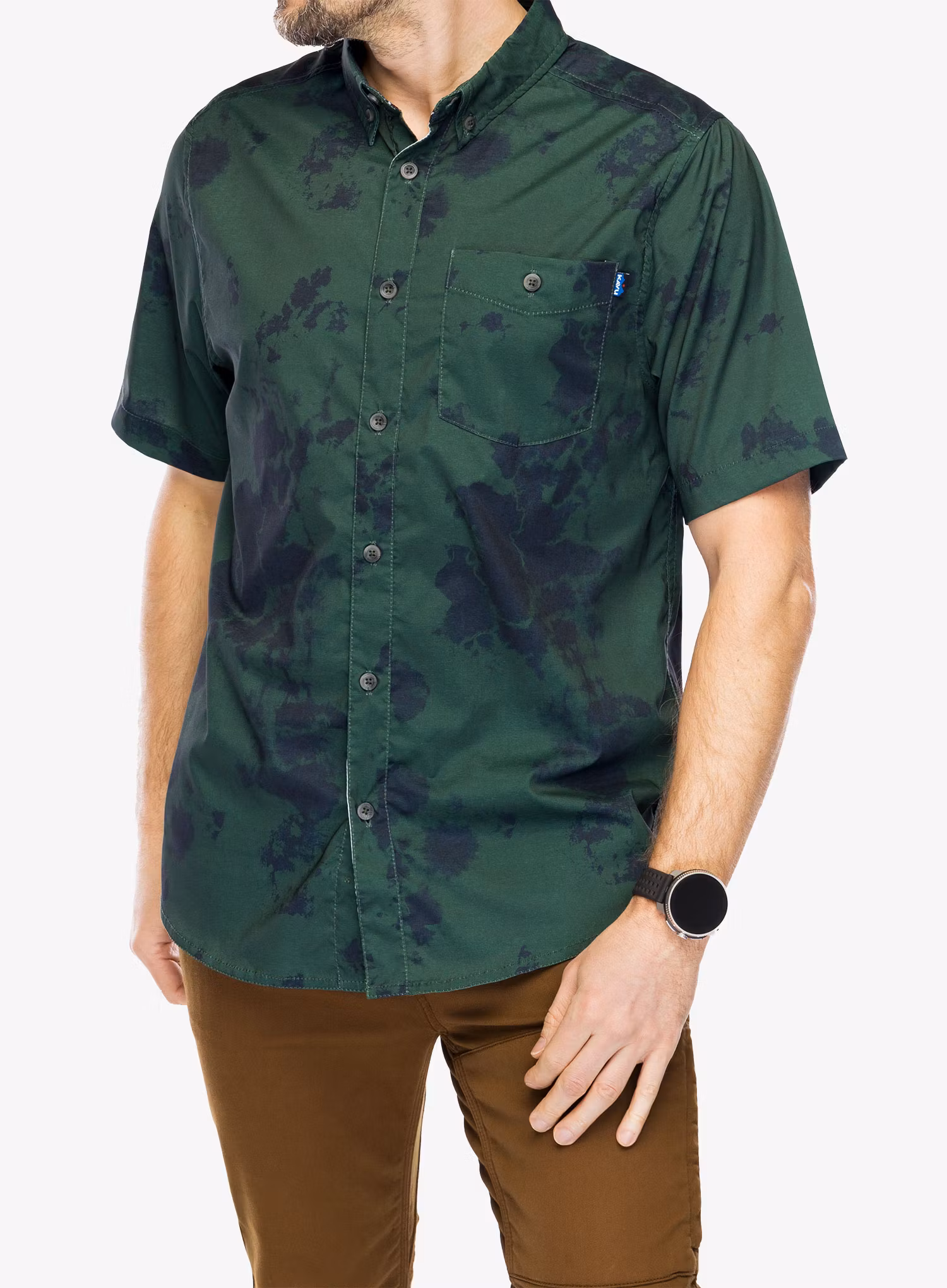 Pohodniška srajca Kavu River Wrangler - beryl tie dye