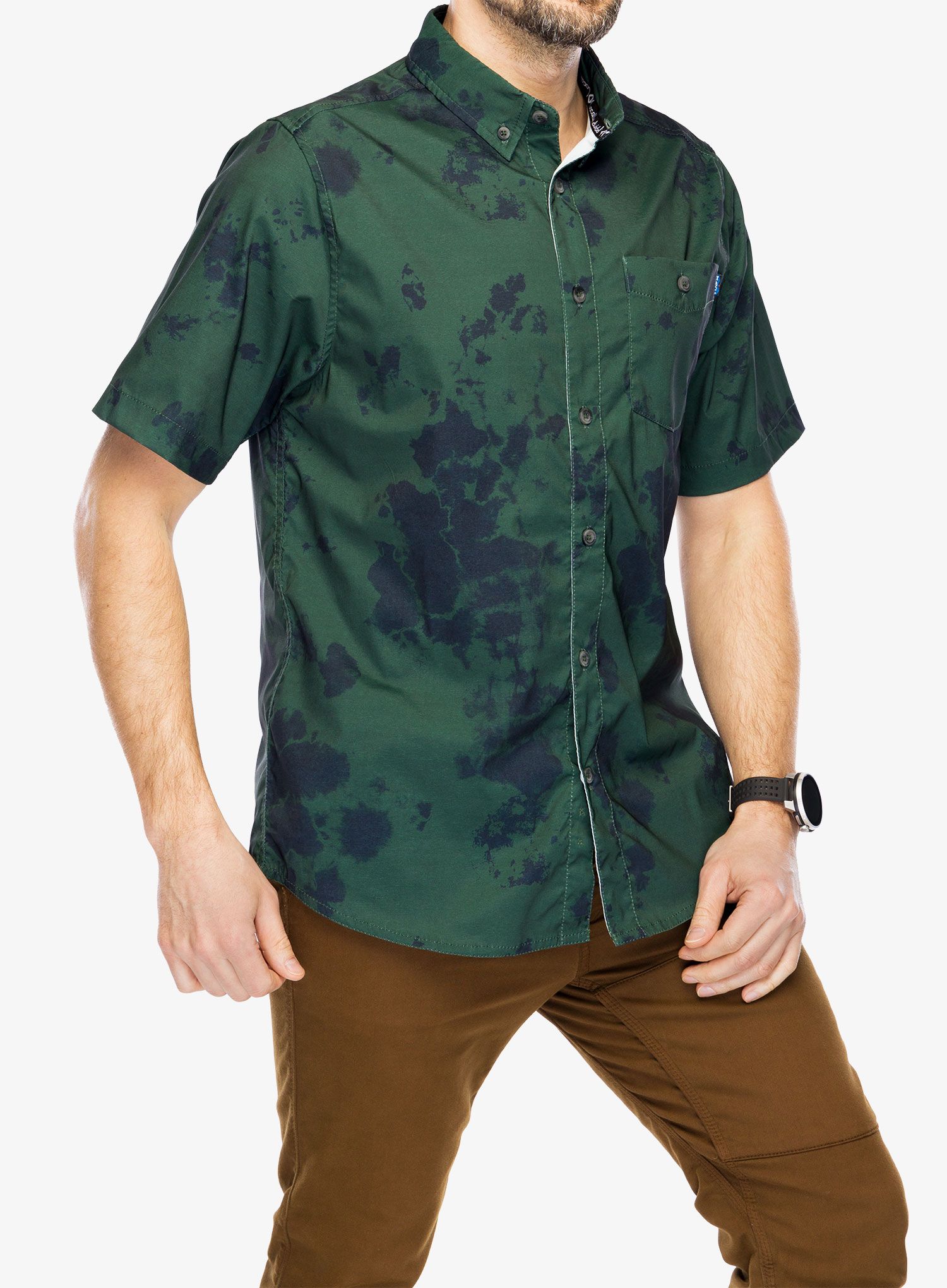 Pohodniška srajca Kavu River Wrangler - beryl tie dye