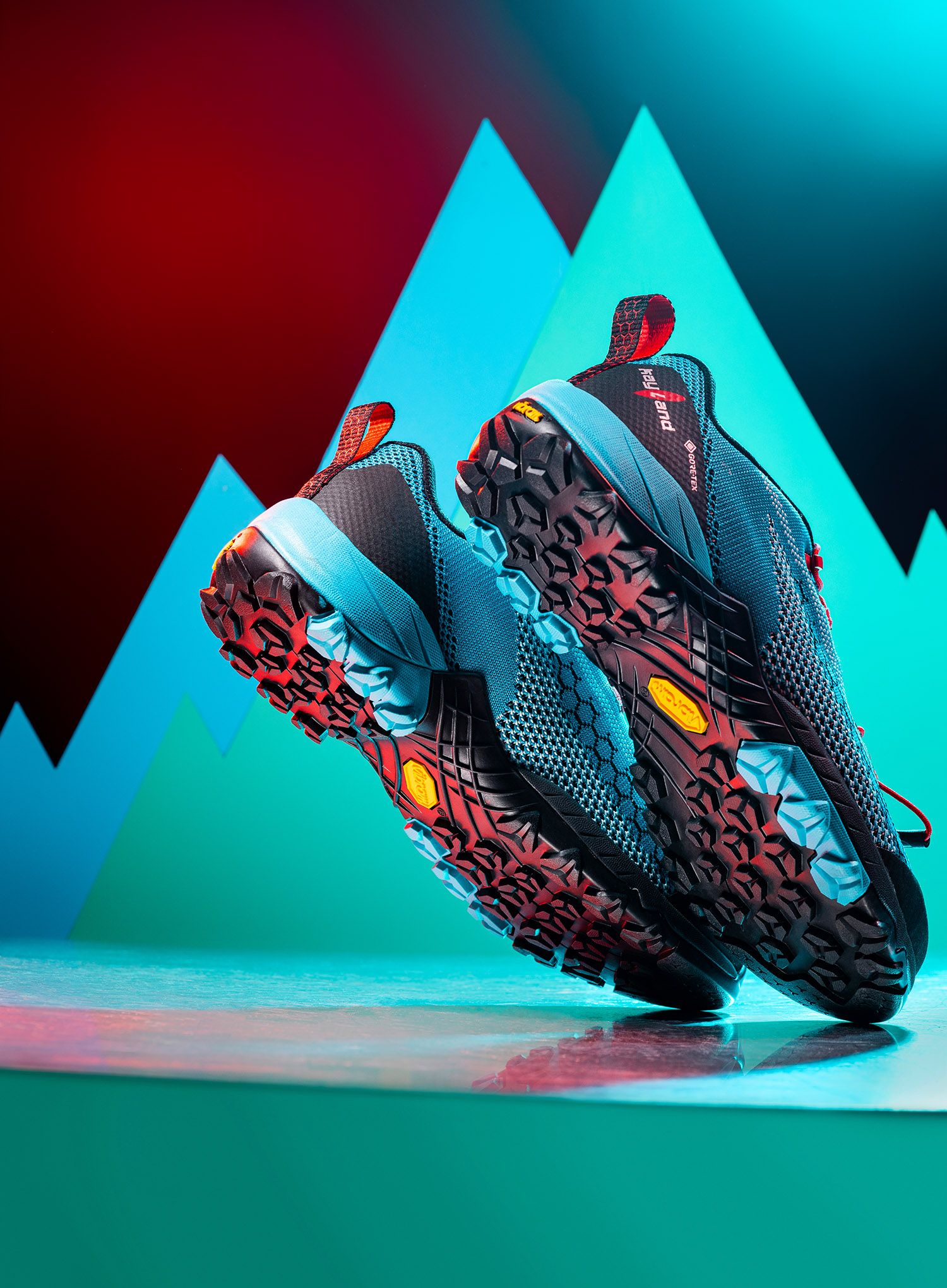 Ženski GORE-TEX čevlji Kayland Alpha Knit GTX - turquoise/red
