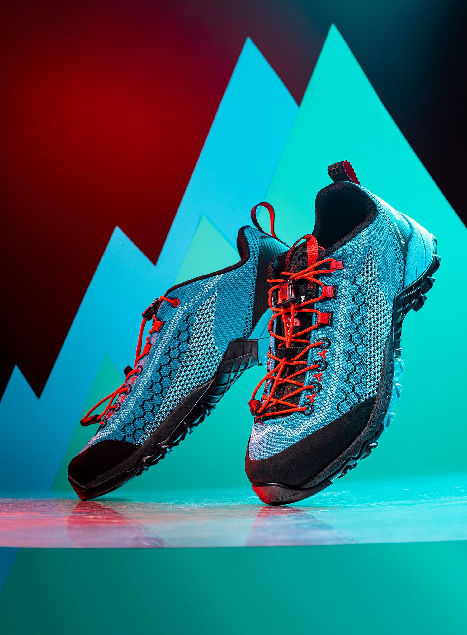 Ženski GORE-TEX čevlji Kayland Alpha Knit GTX - turquoise/red
