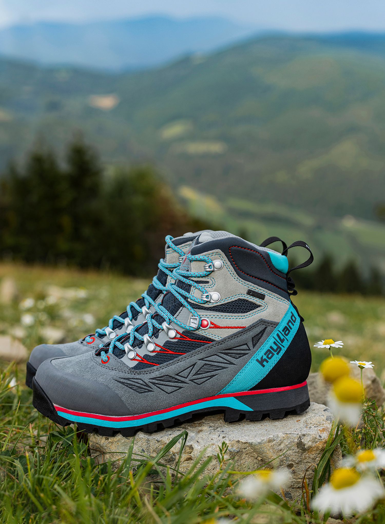 Ženski GORE-TEX čevlji Kayland Legacy GTX - grey/tourquoise