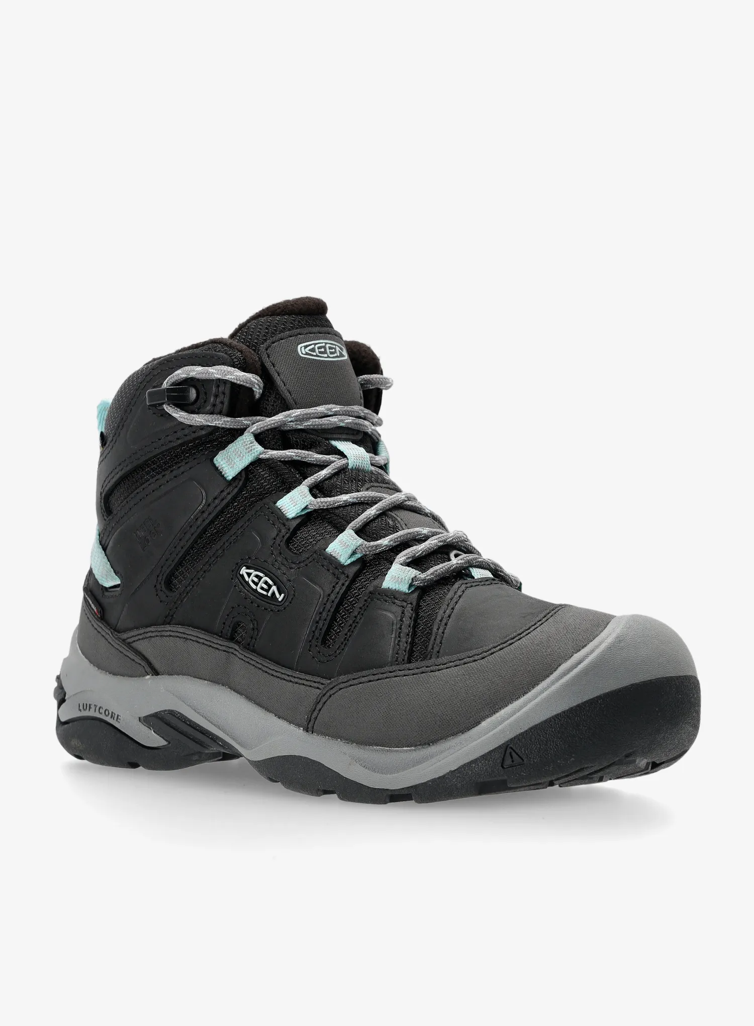 Ženski čevlji Keen Circadia Mid WP - black/cloud blue