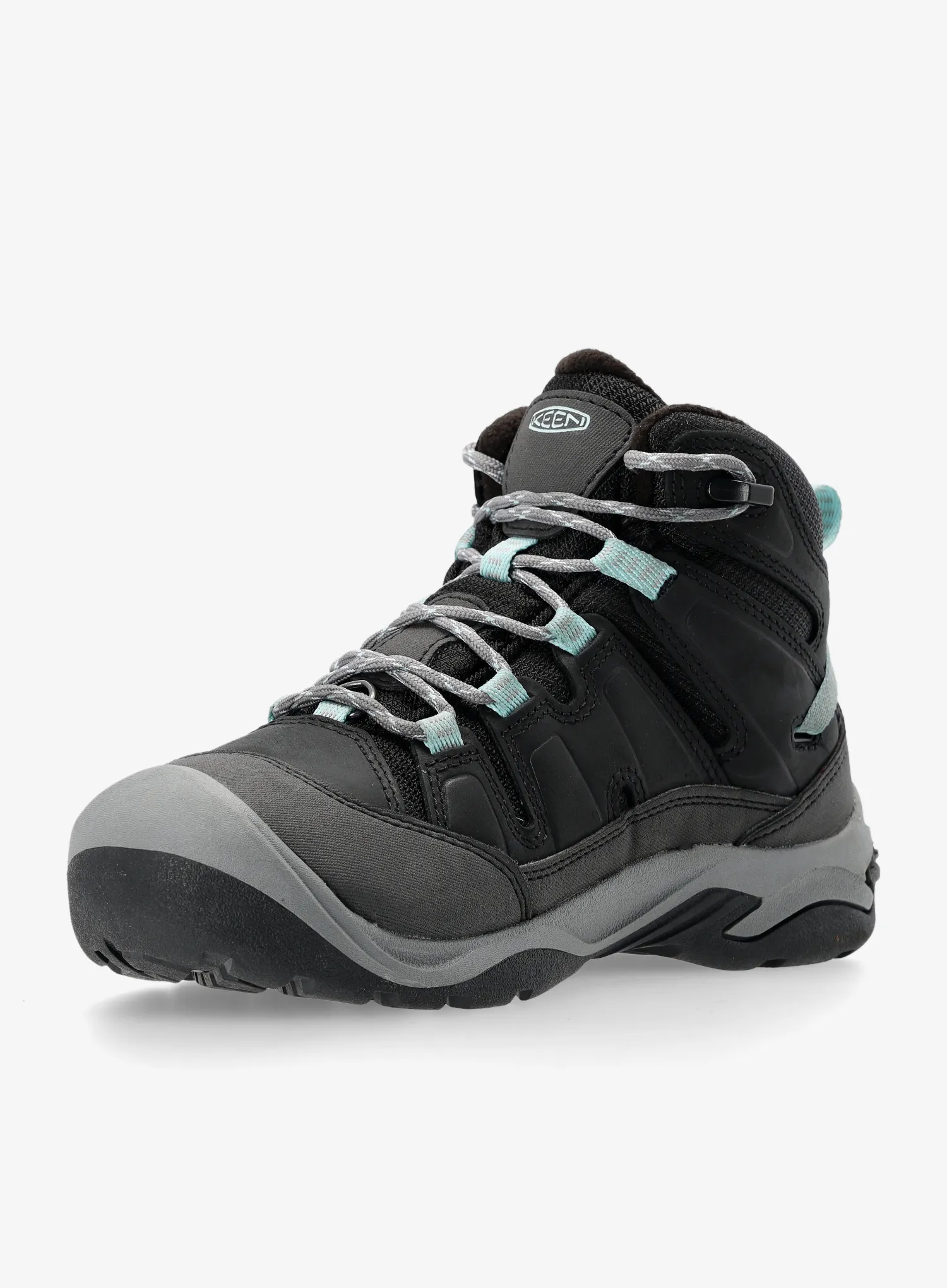 Ženski čevlji Keen Circadia Mid WP - black/cloud blue