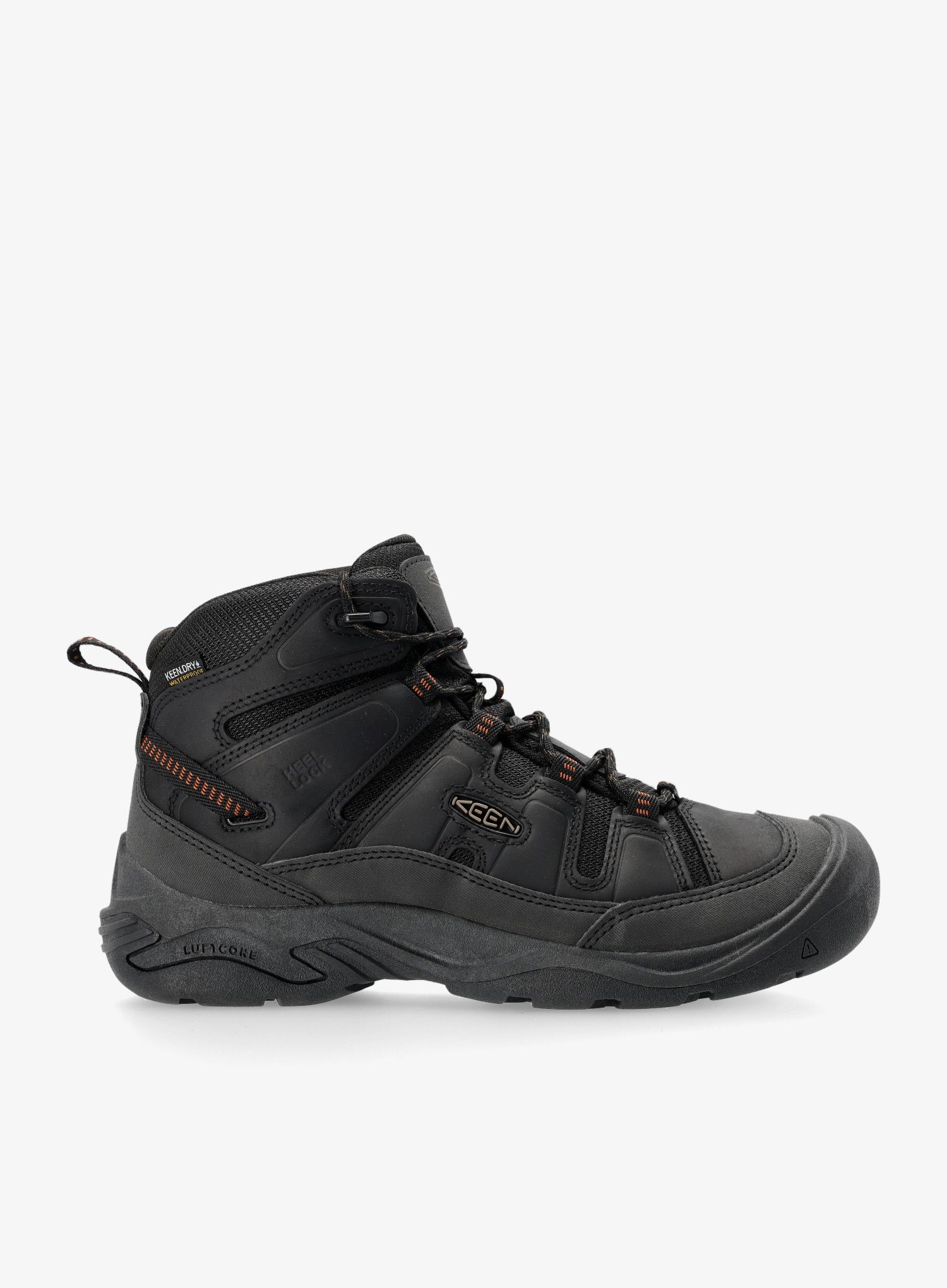 Pohodniški čevlji Keen Circadia Mid WP - black/curry