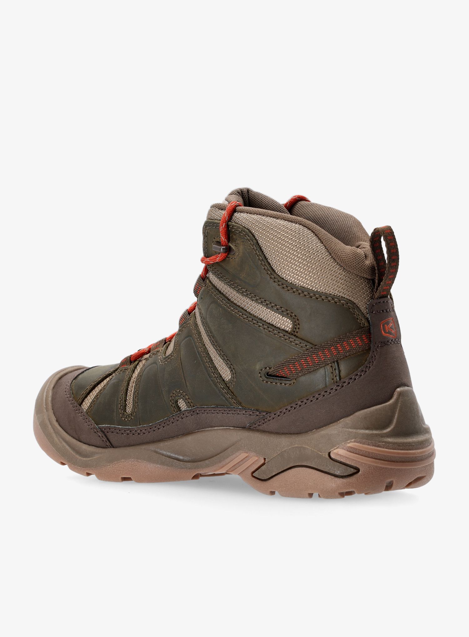 Moški pohodniški čevlji Keen Circadia Mid WP - dark olive/potters clay