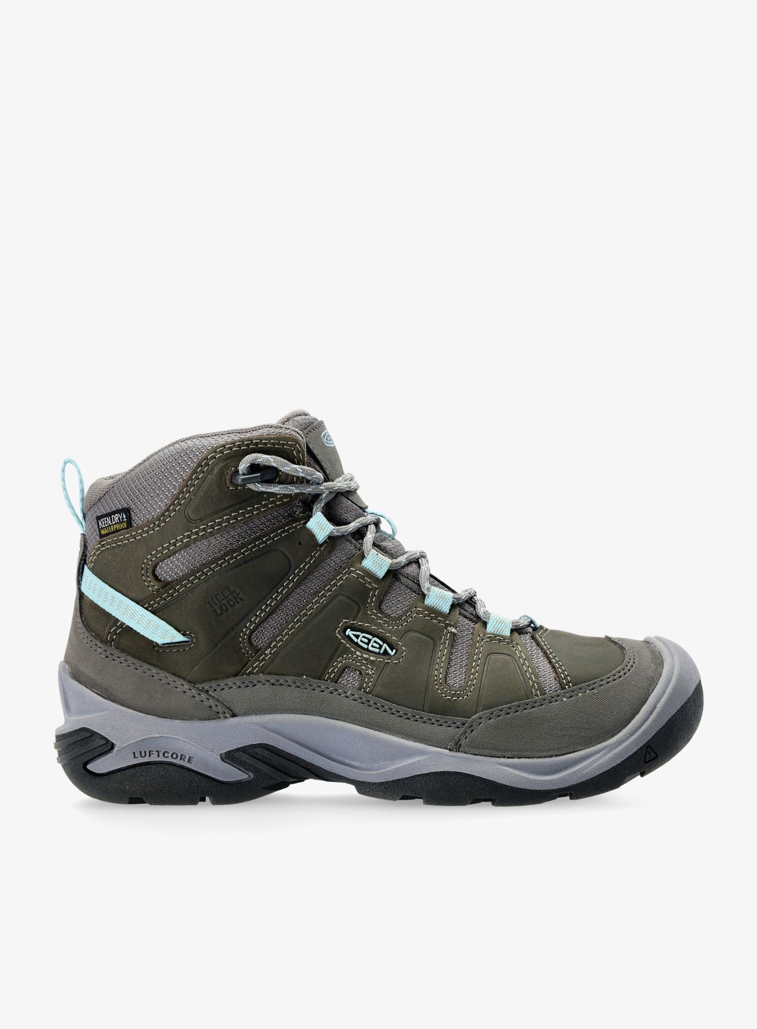 Ženski pohodniški čevlji Keen Circadia Mid WP - steel grey/cloud blue