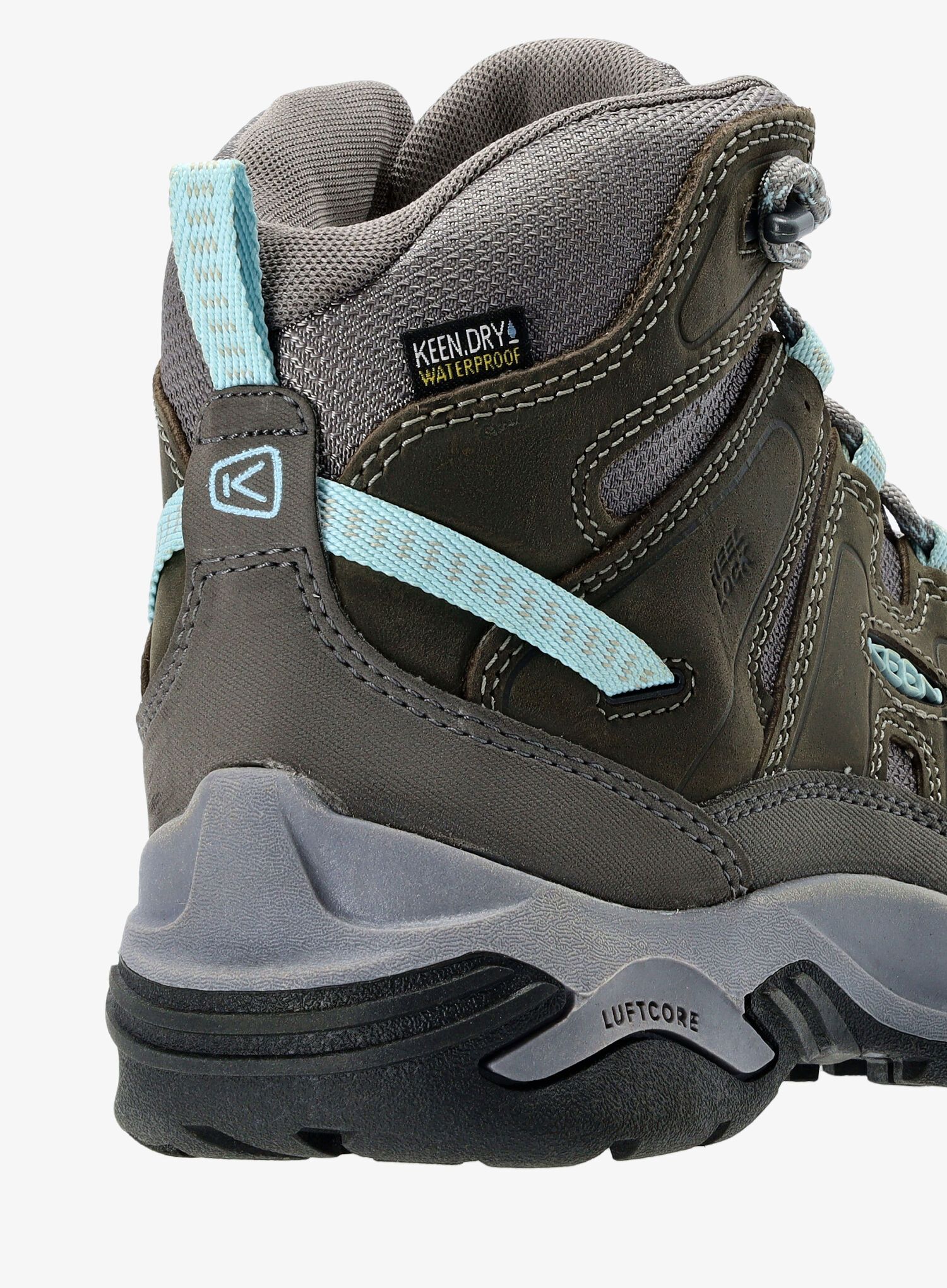 Ženski pohodniški čevlji Keen Circadia Mid WP - steel grey/cloud blue