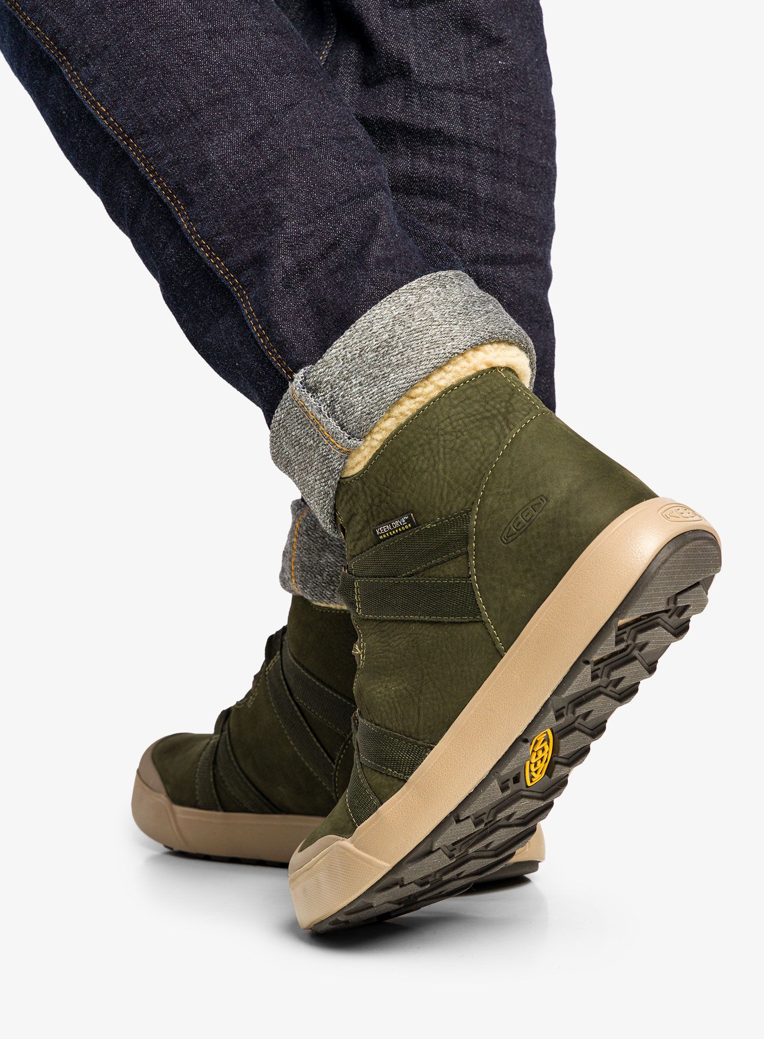 Ženski zimski čevlji Keen Elle Winter Boot WP - forest night/pink sand