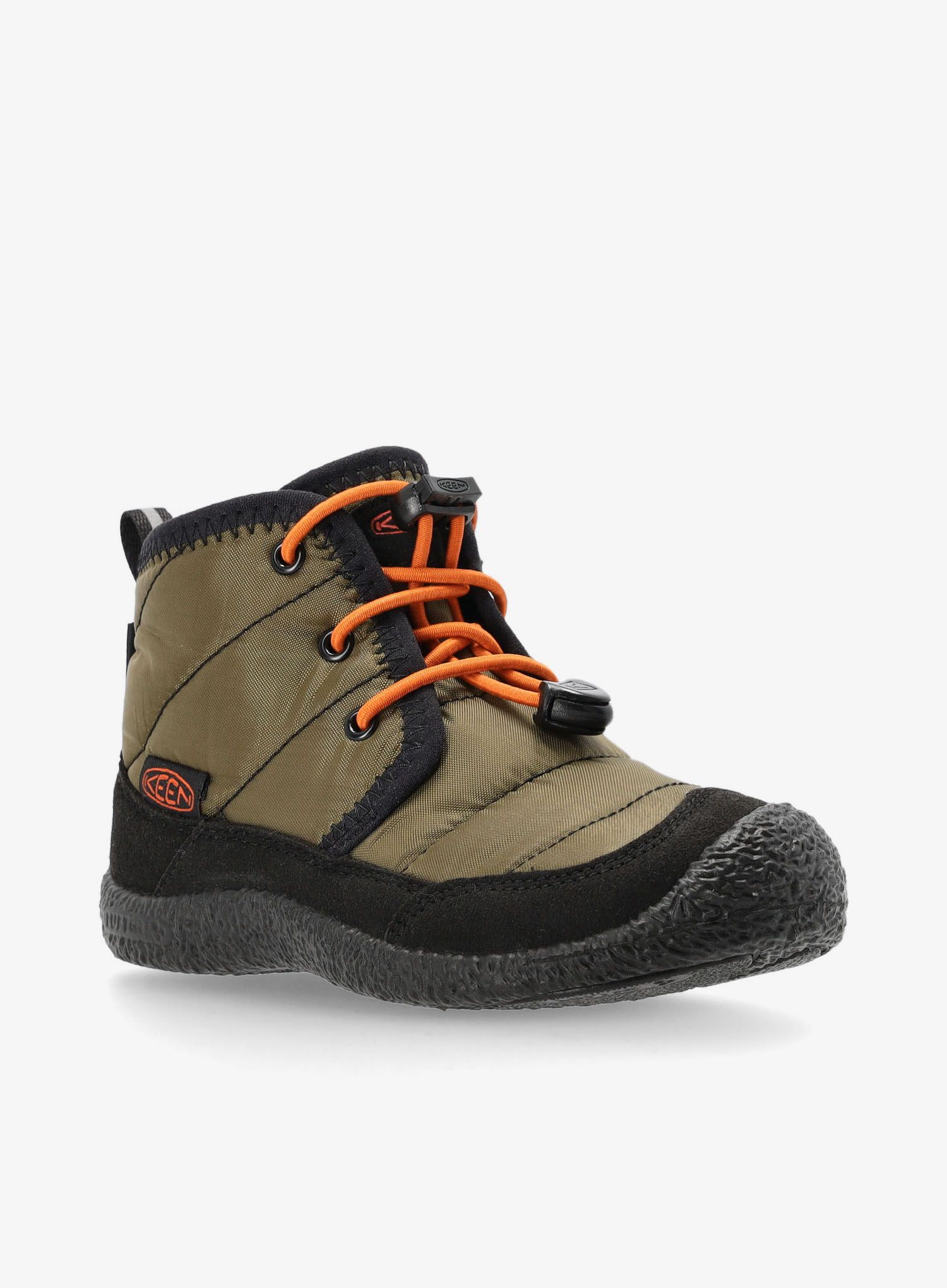 Otroška obutev Keen Howser II Chukka WP - dark olive/gold flame