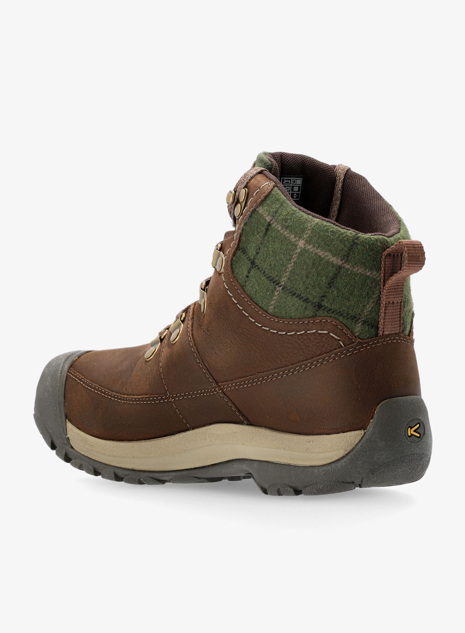 Ženski pohodniški čevlji Keen Kaci III Winter Mid WP - dark earth/green plaid