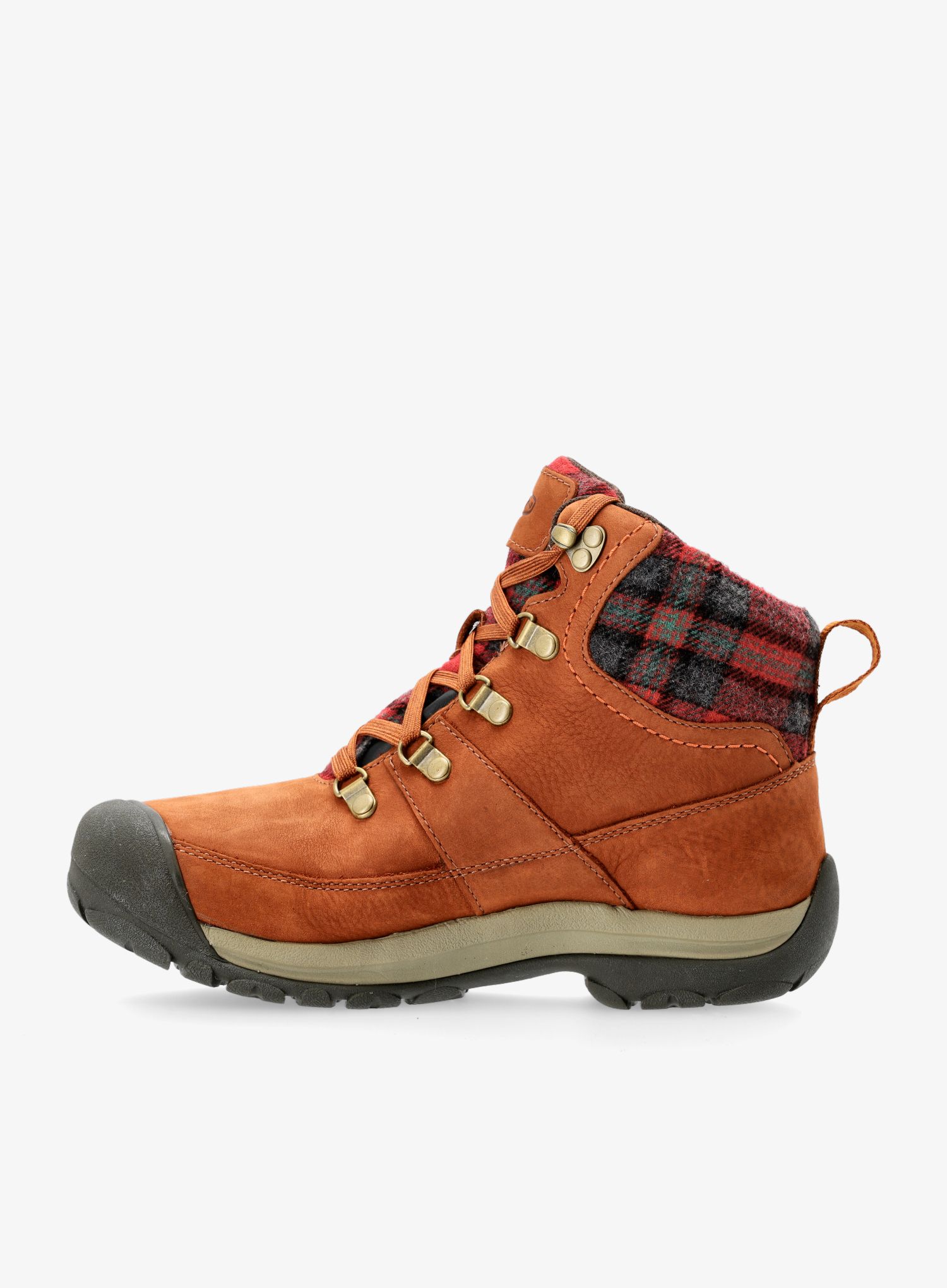 Ženski pohodniški čevlji Keen Kaci III Winter Mid WP - tortoise shell/red plaid