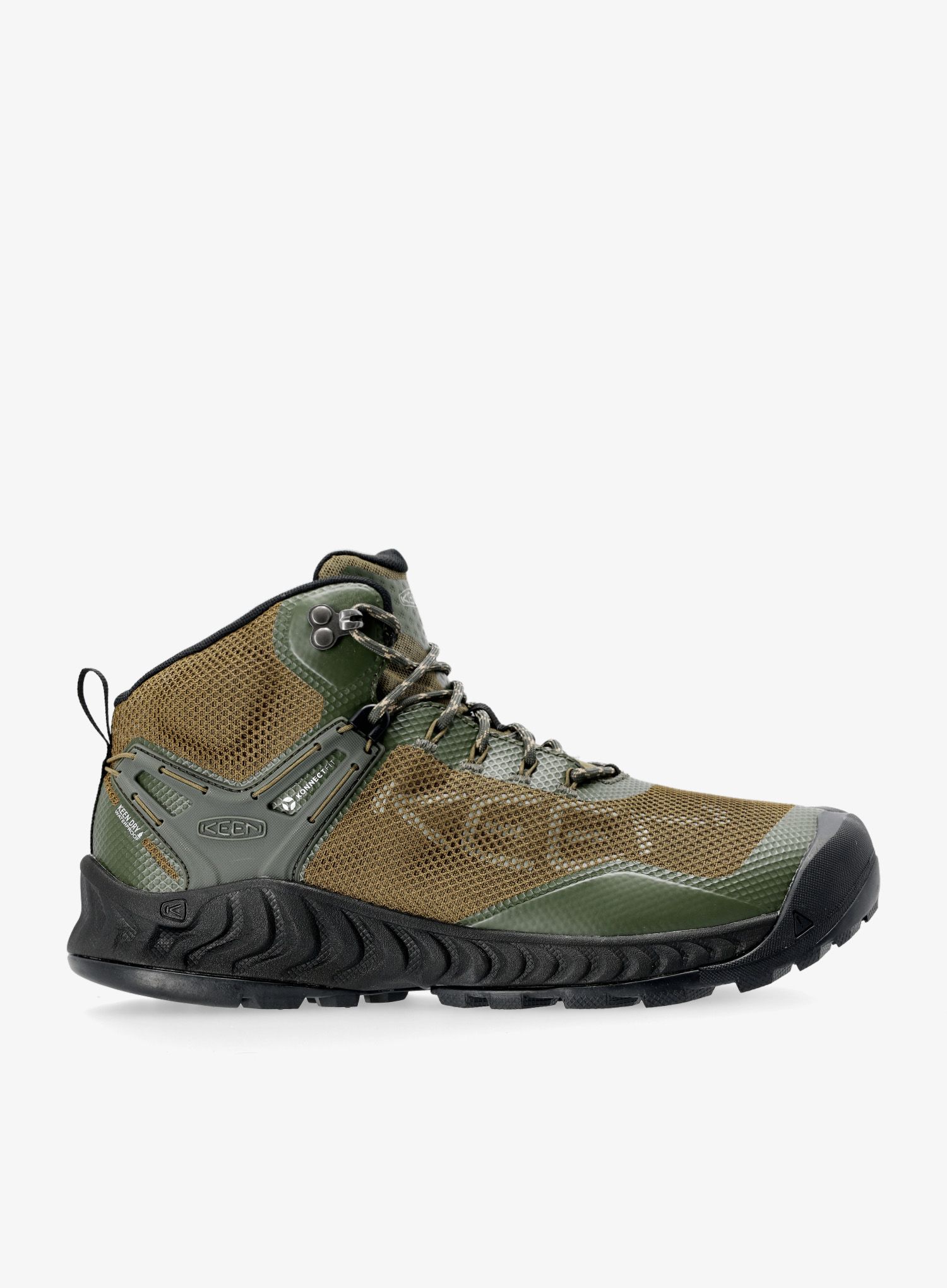 Moški pohodniški čevlji Keen Nxis Evo Mid WP - forest/olive