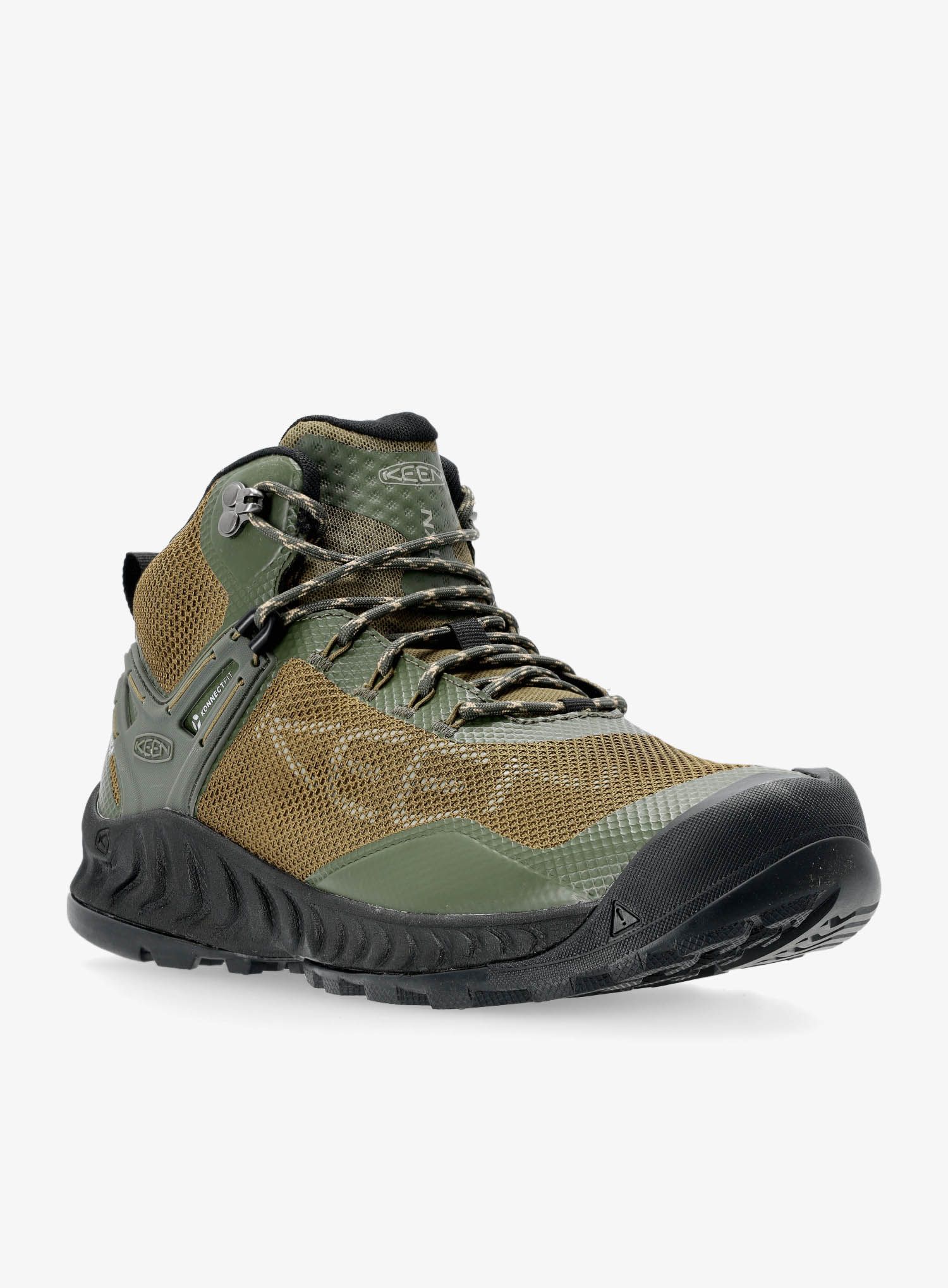 Moški pohodniški čevlji Keen Nxis Evo Mid WP - forest/olive