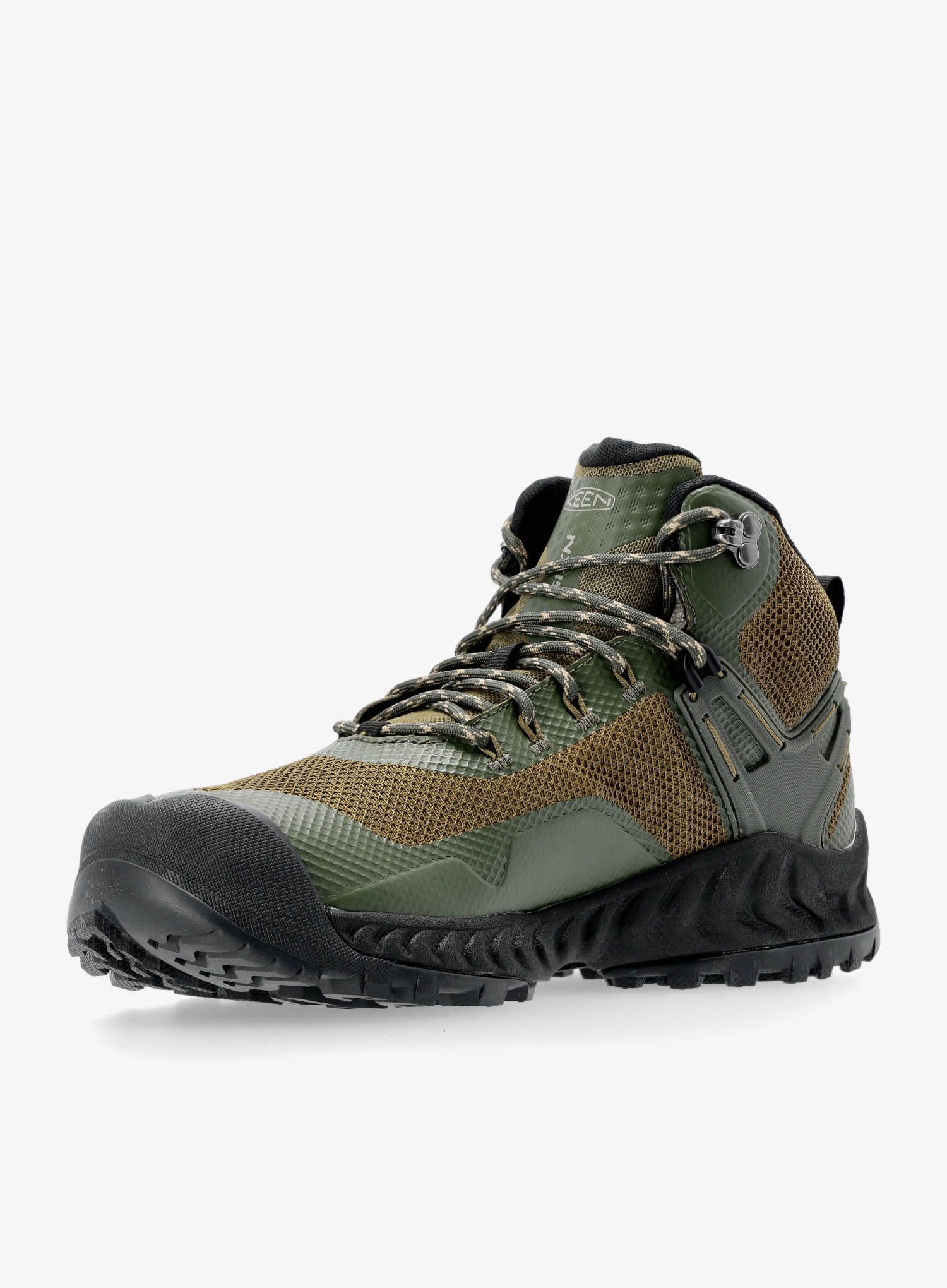 Moški pohodniški čevlji Keen Nxis Evo Mid WP - forest/olive