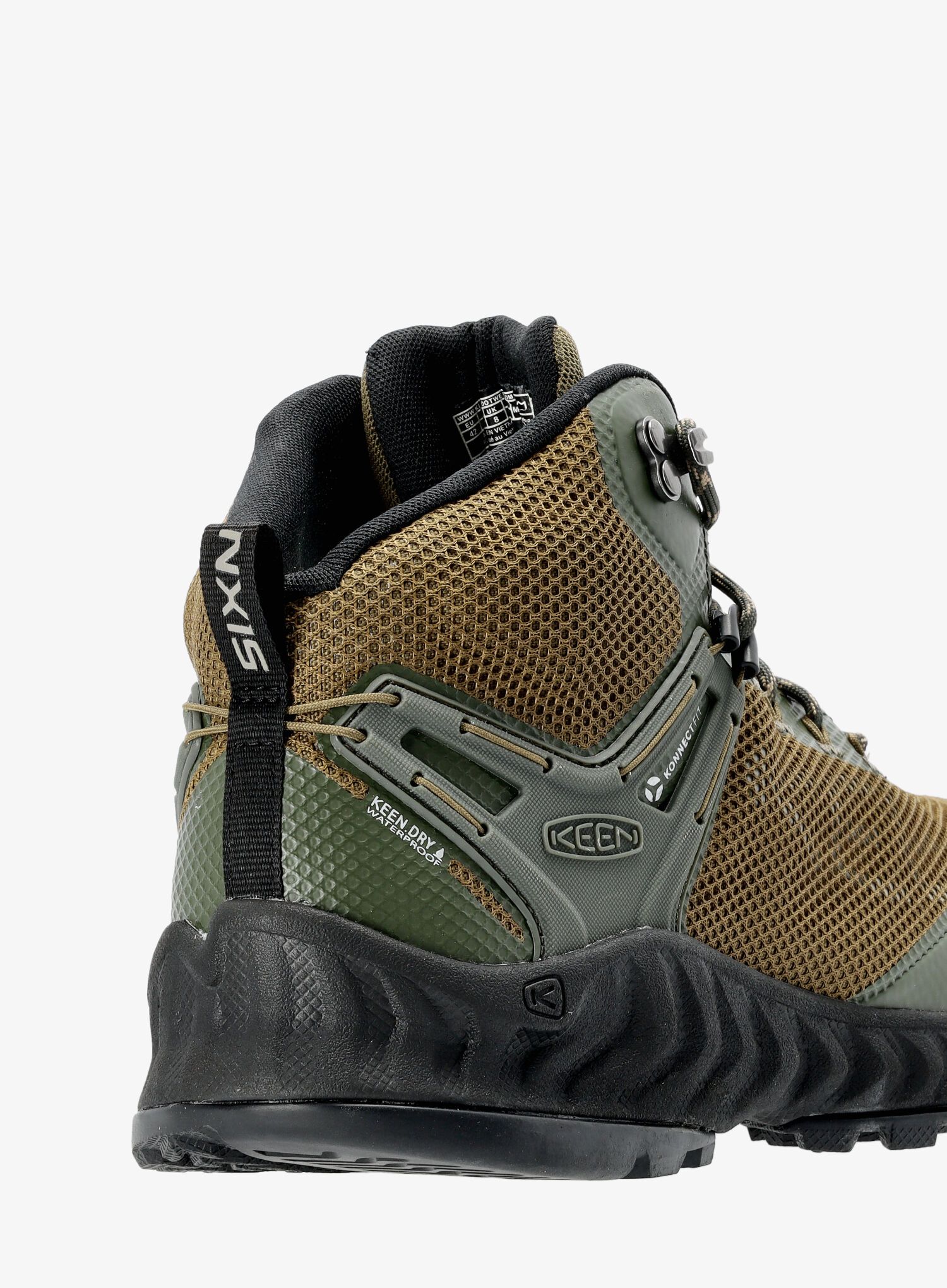 Moški pohodniški čevlji Keen Nxis Evo Mid WP - forest/olive
