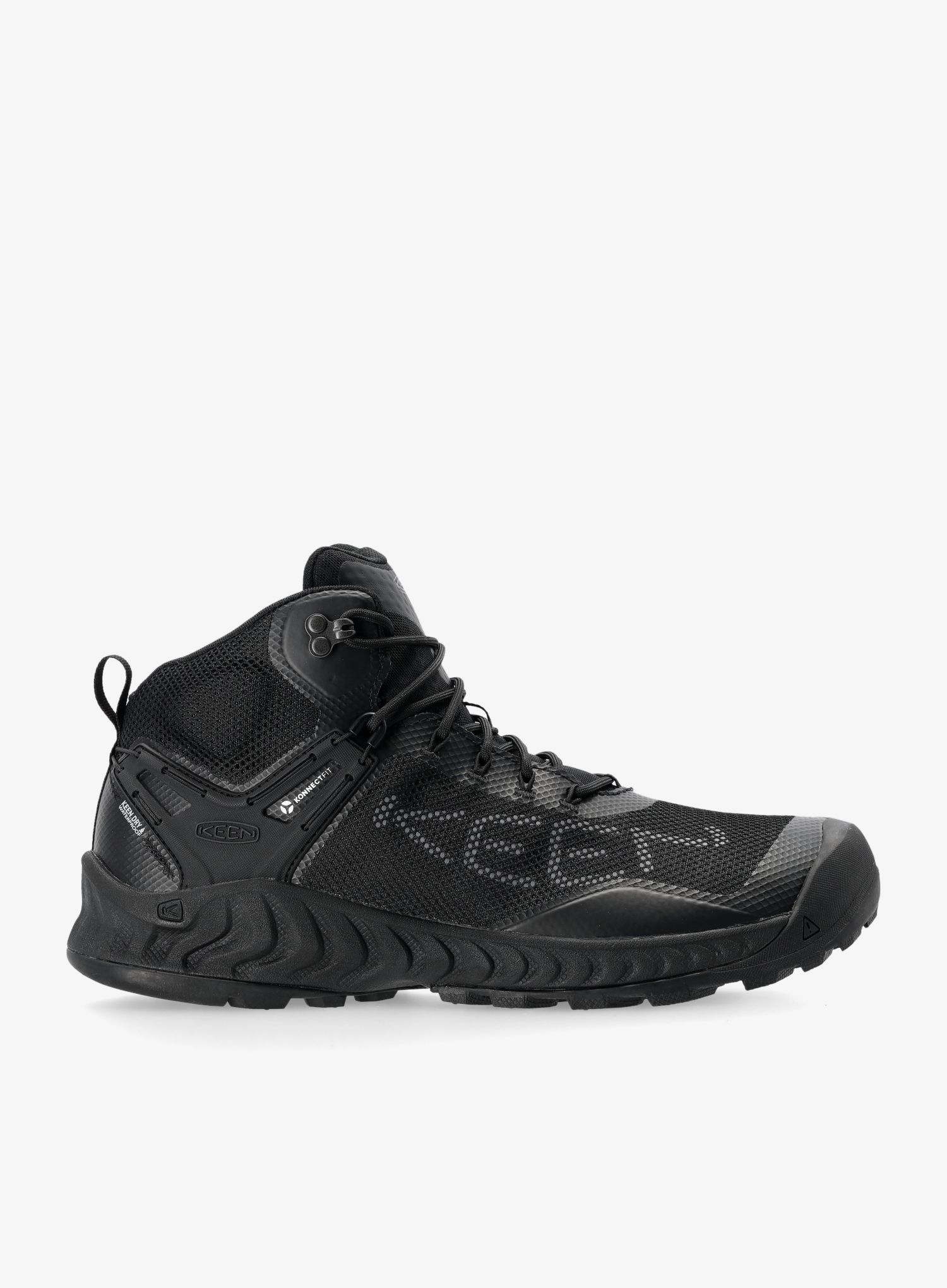 Moški pohodniški čevlji Keen Nxis Evo Mid WP - triple black