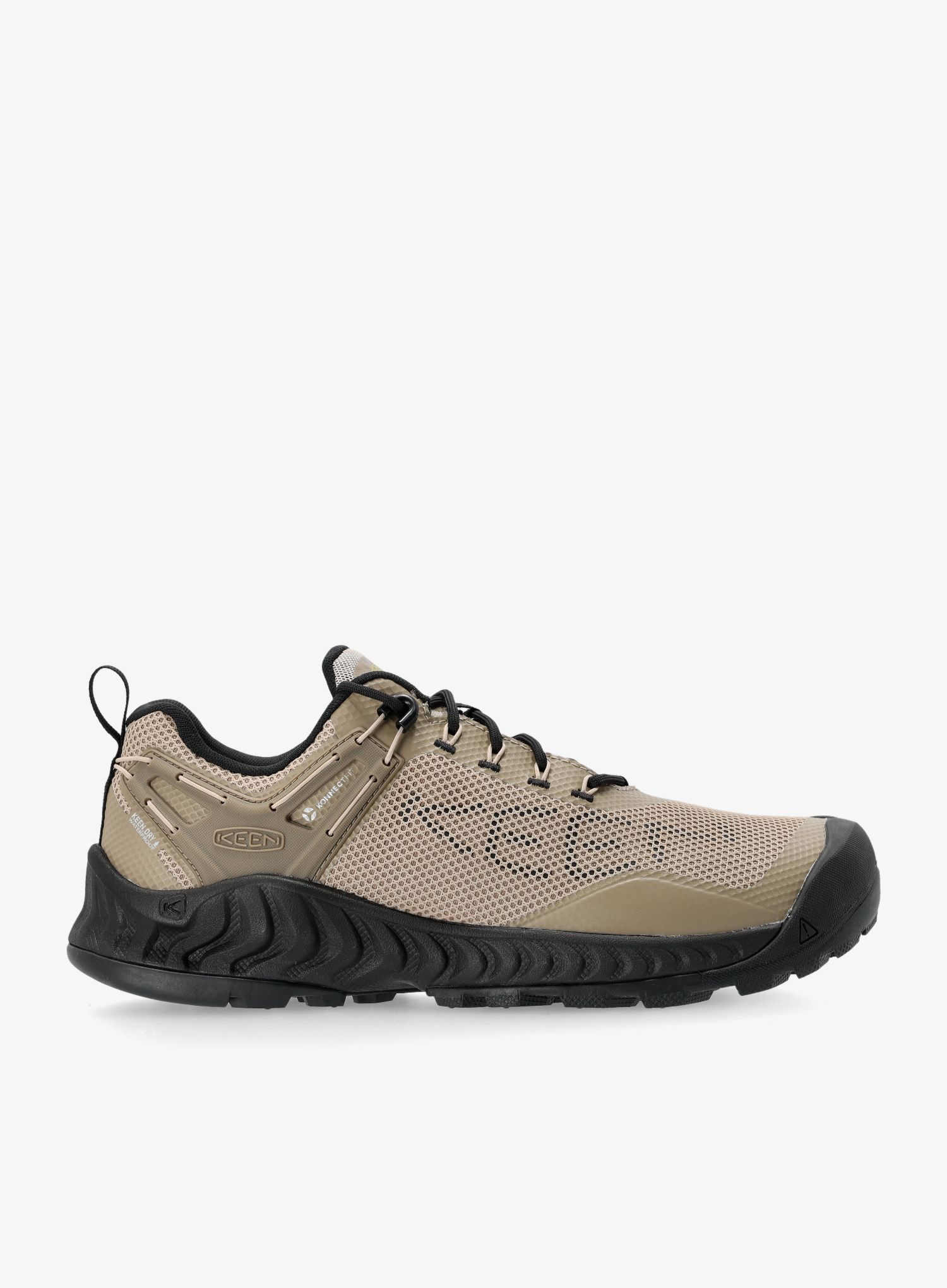 Nizki pohodniški čevlji Keen Nxis Evo WP - plaza taupe/citronelle