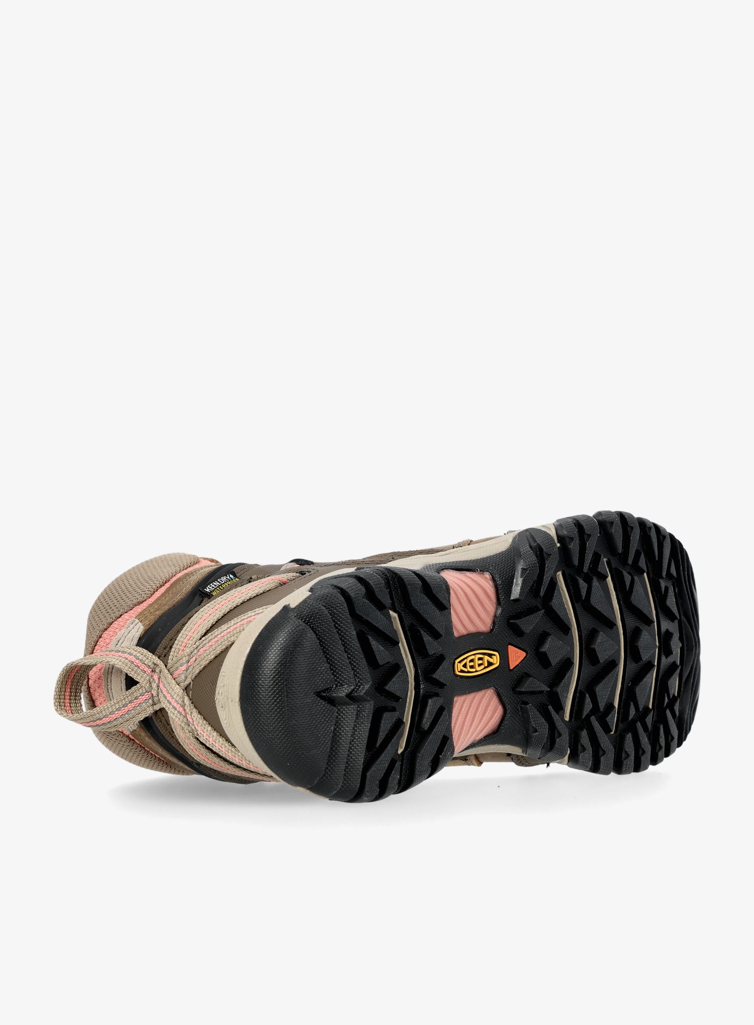 Ženski pohodniški čevlji Keen Ridge Flex Mid WP - timberwolf/brick dust